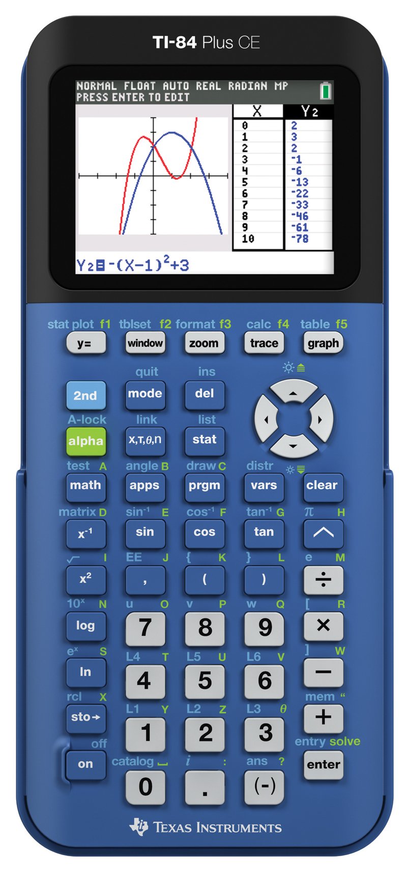 Texas Instruments TI-84 Plus Ce Blueberry Graphing Calculator