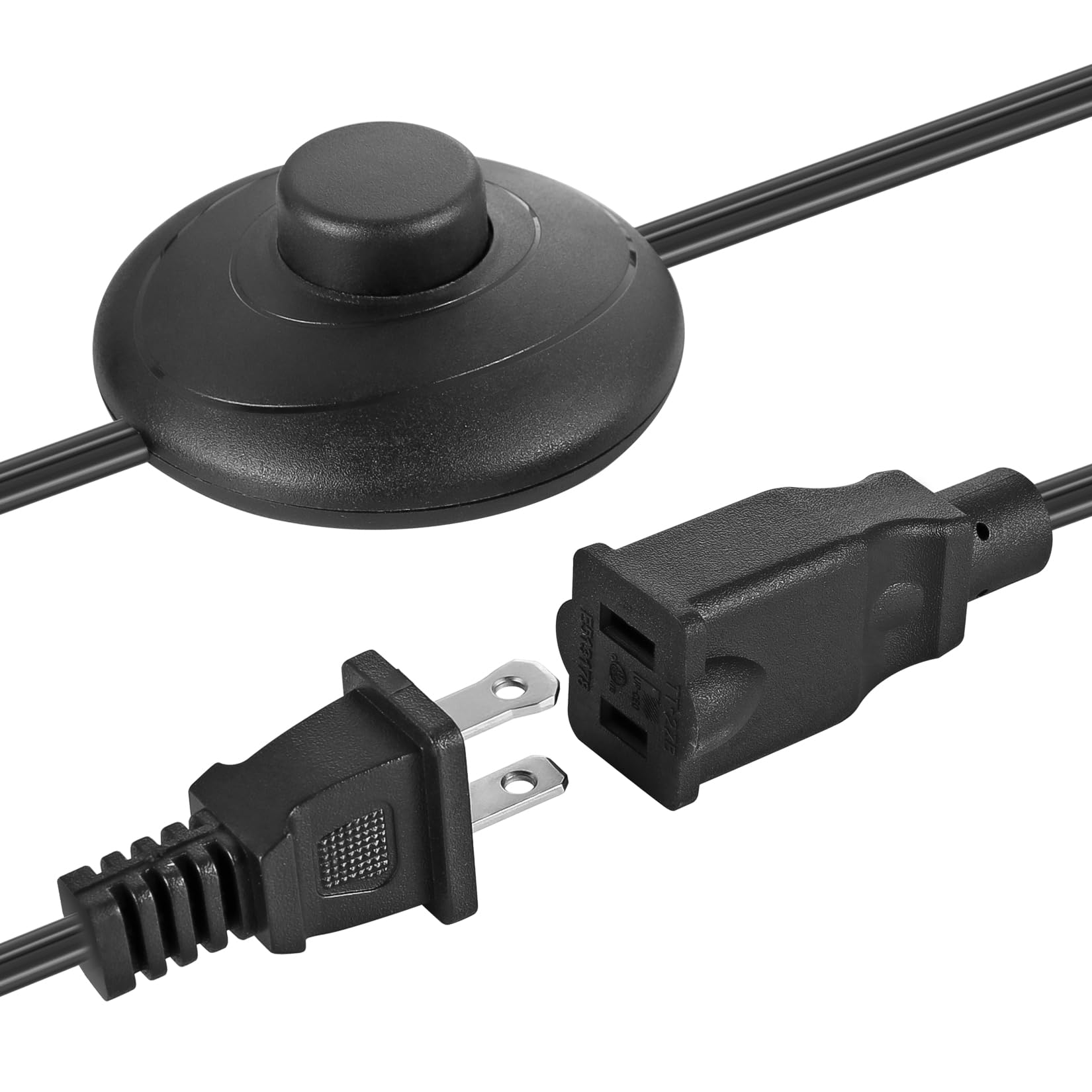 Vseer 2 Prong Polarized Plug Extension Cord With Foot Switch On Off 3A