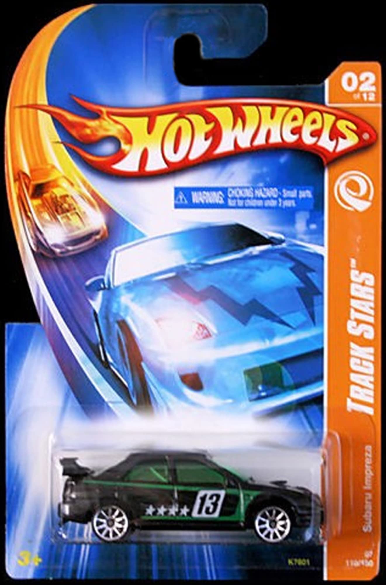 Image 0 of Hot Wheels 2007 Track Stars 1:64 Scale Black And Green Subaru Impreza