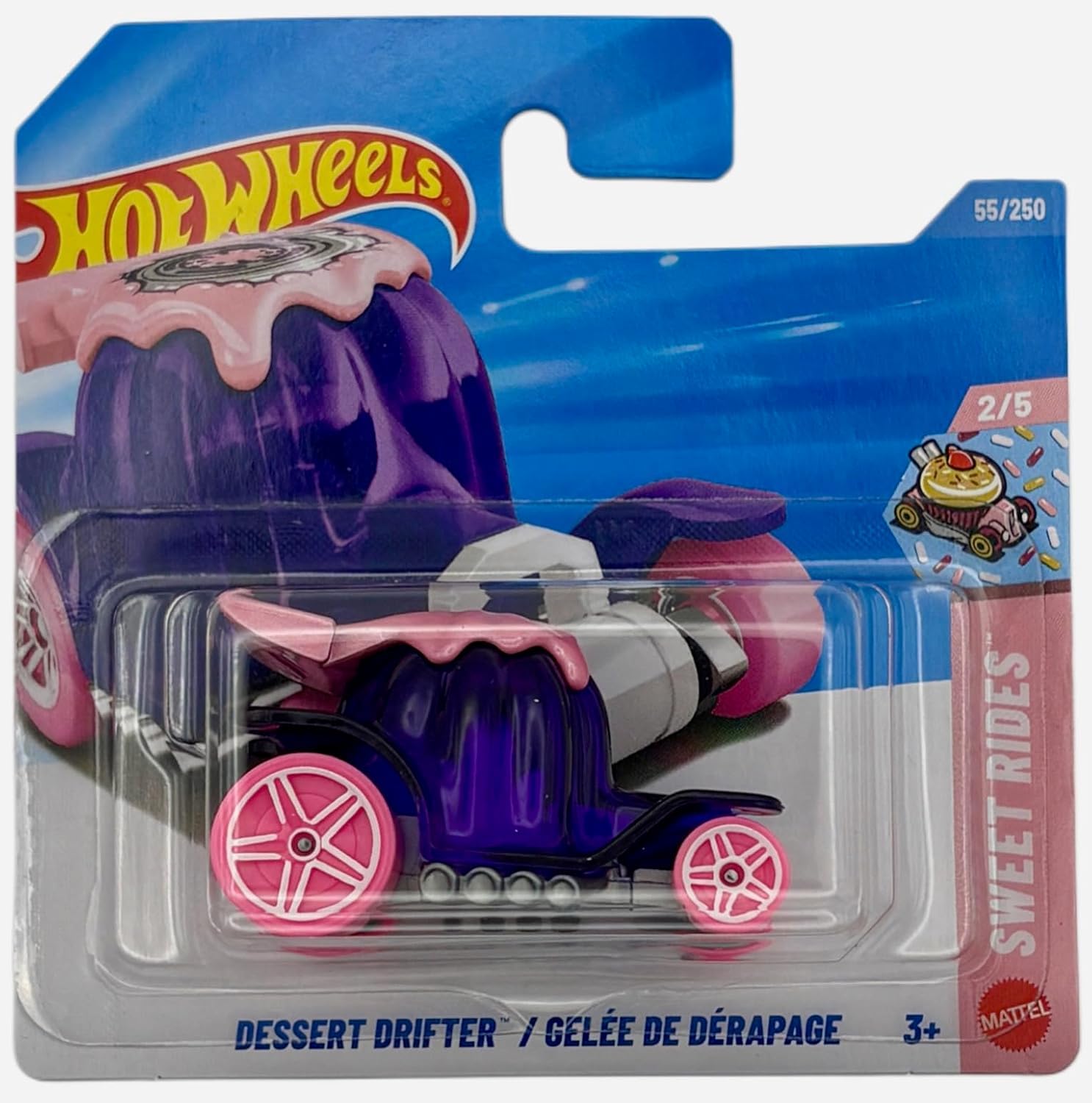 Hot Wheels Dessert Drifter JJJ25 Sweet Rides 2/5 Short Card Purple
