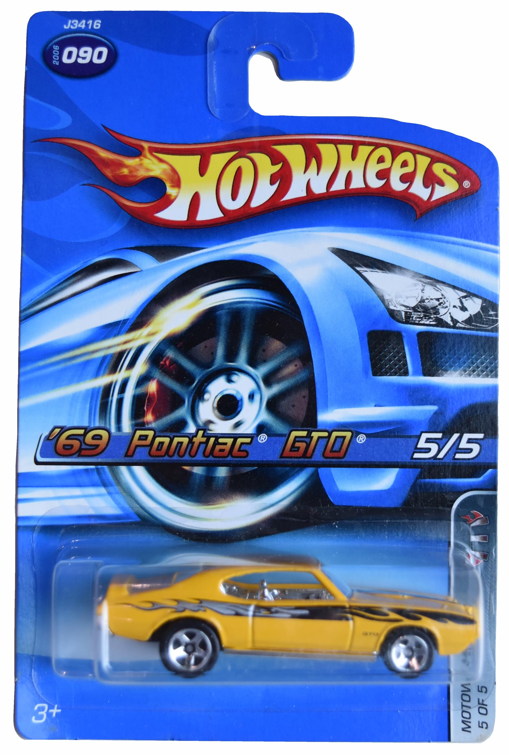 Image 0 of Hot Wheels '69 Pontiac Gto Motown Metal 5/5 Yellow 90 Toy Car