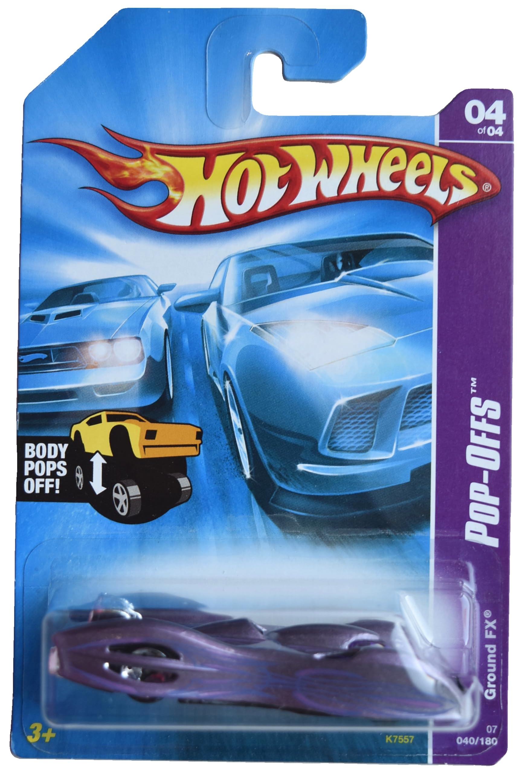 Image 0 of Hot Wheels Ground Fx Pop-Offs 4/4 Purple 40/180 Toy Car