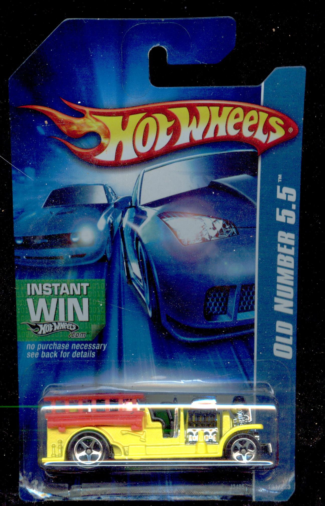 Hot Wheels 2006-191/223 Old Number 5.5 Instant Win Card 1:64 Scale Toy