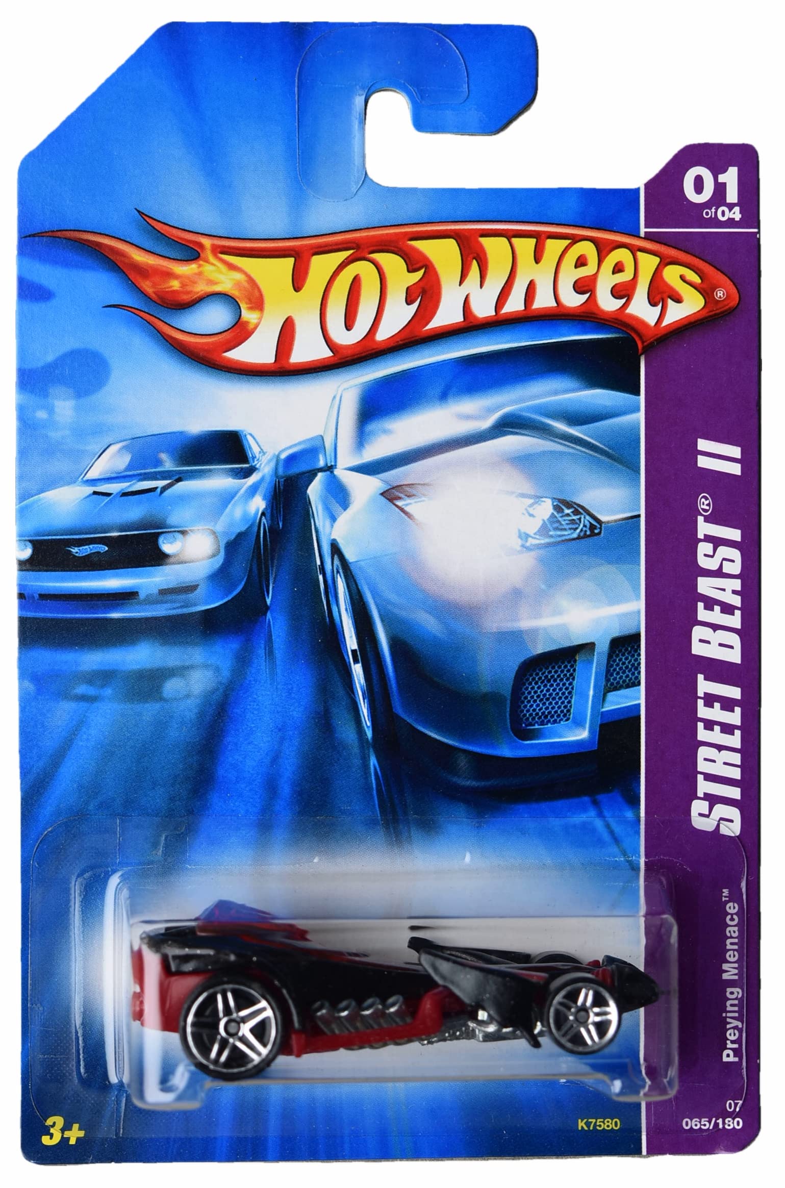 Image 0 of Hot Wheels Preying Menace Street Beast II 1/4 Black Toy Car