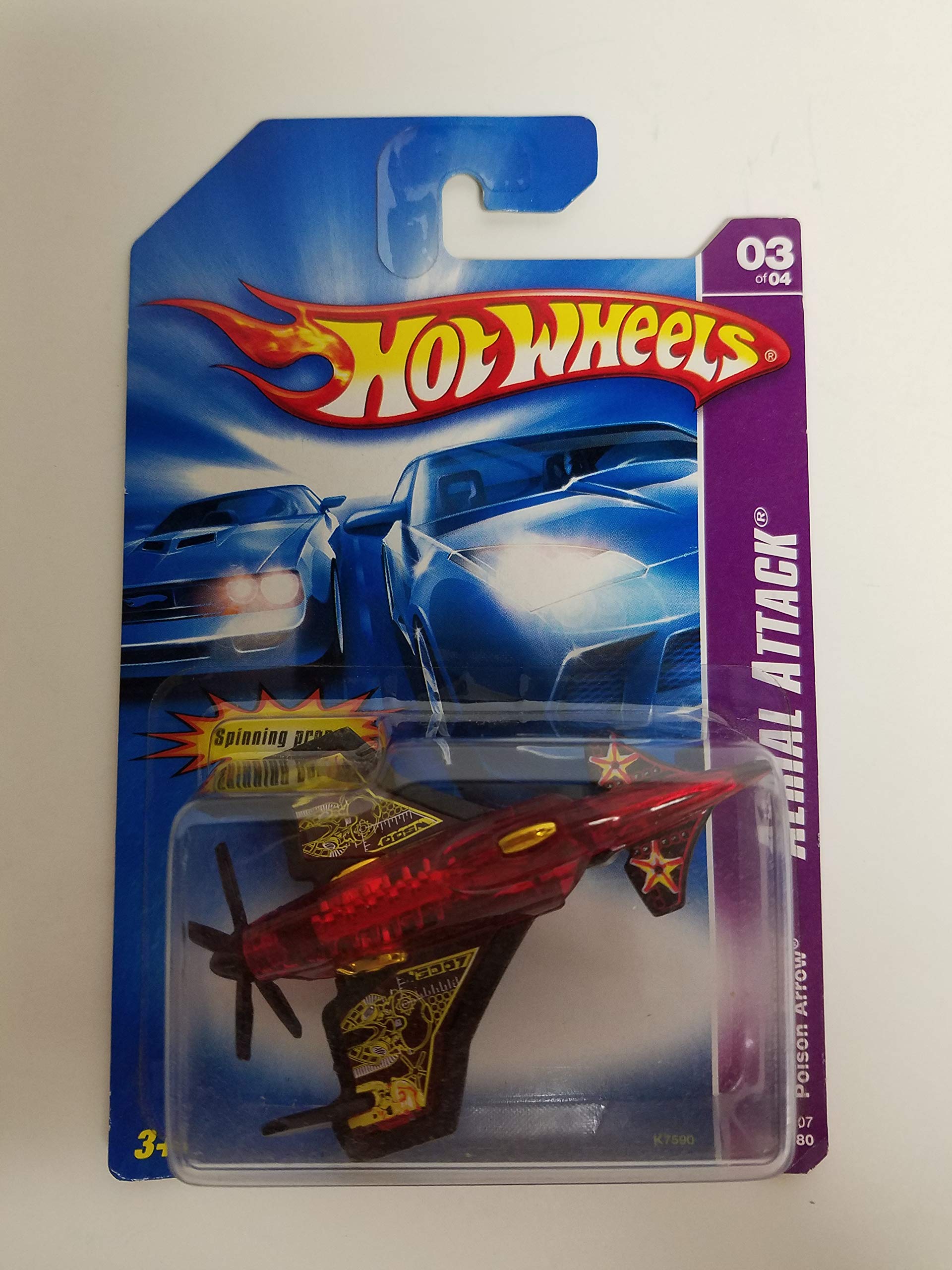 Image 0 of Pois Arrow Aerial Attack 3 Of 4 Hot Wheels Diecast Car No 075 Toy Car