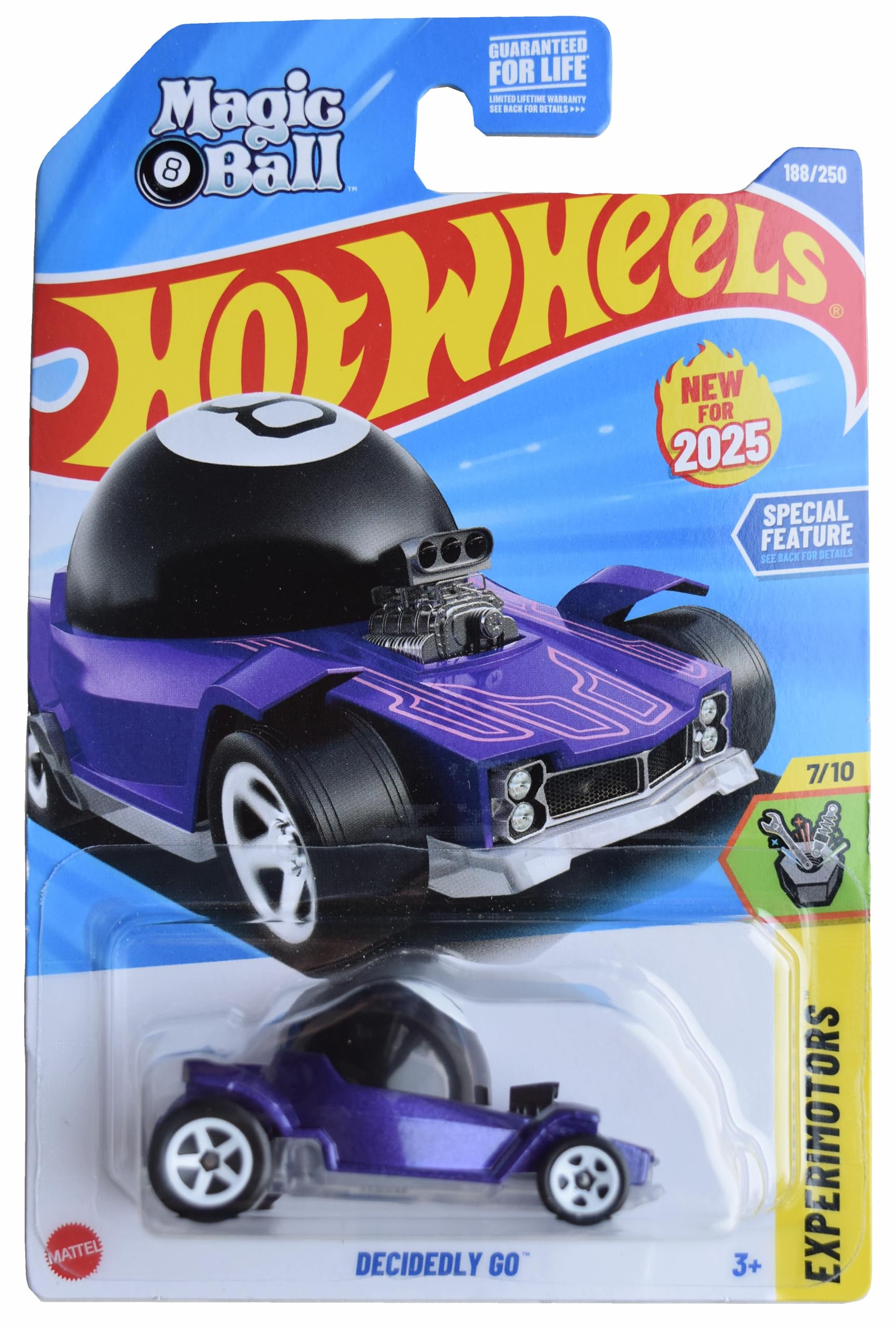 Hot Wheels Decidedly Go Experimotors 7/10 Purple/Black Magic Ball 188/