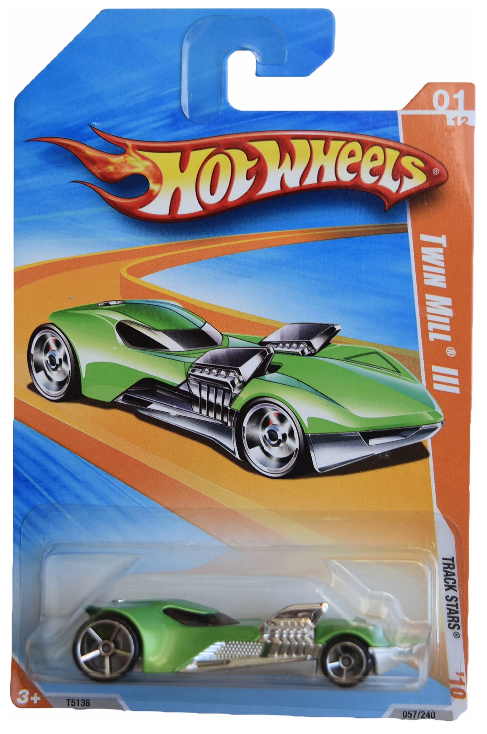 Image 0 of Hot Wheels Twin Mill III Green 57/240 '10 Track Stars 1/12 Toy Car