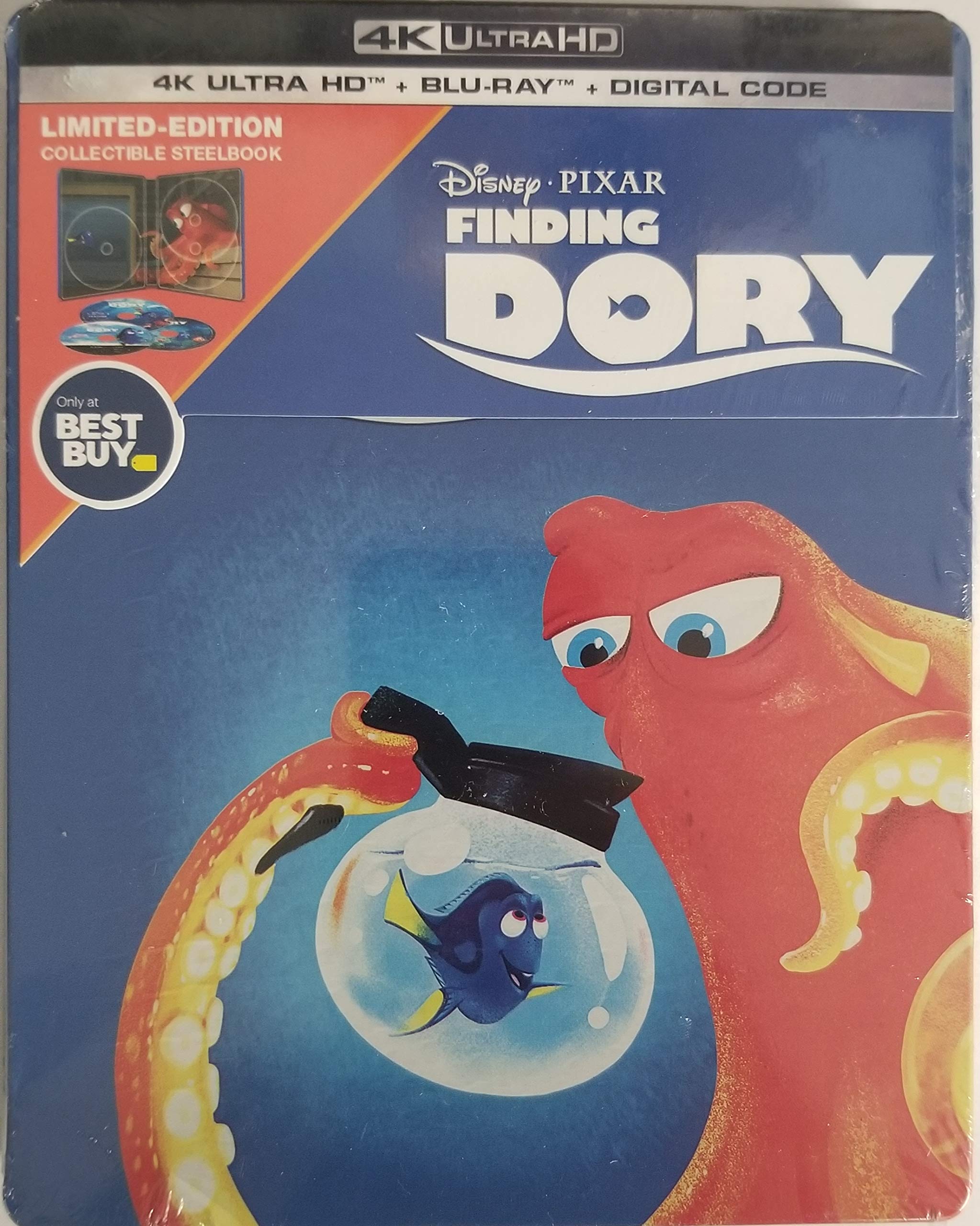 Finding Dory 4K Ultra HD Digital Code SteelBook On Blu-Ray