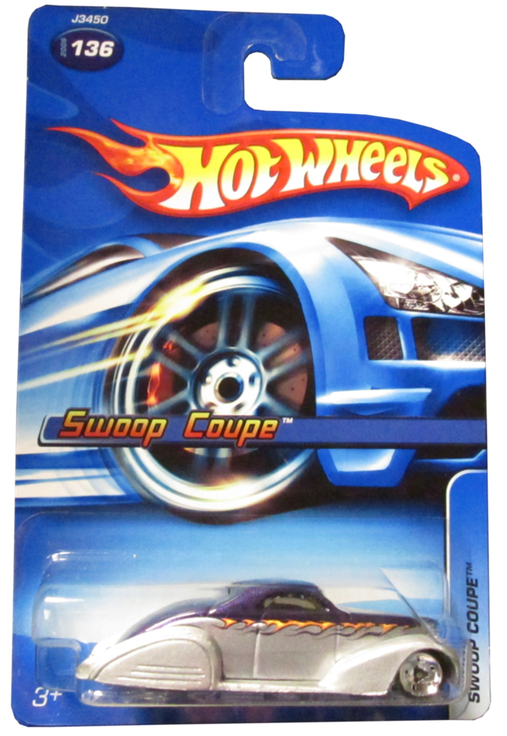 #2006-136 Swoop Coupe Purple With 5 Dot Wheels Collectible Collector Car Mattel 