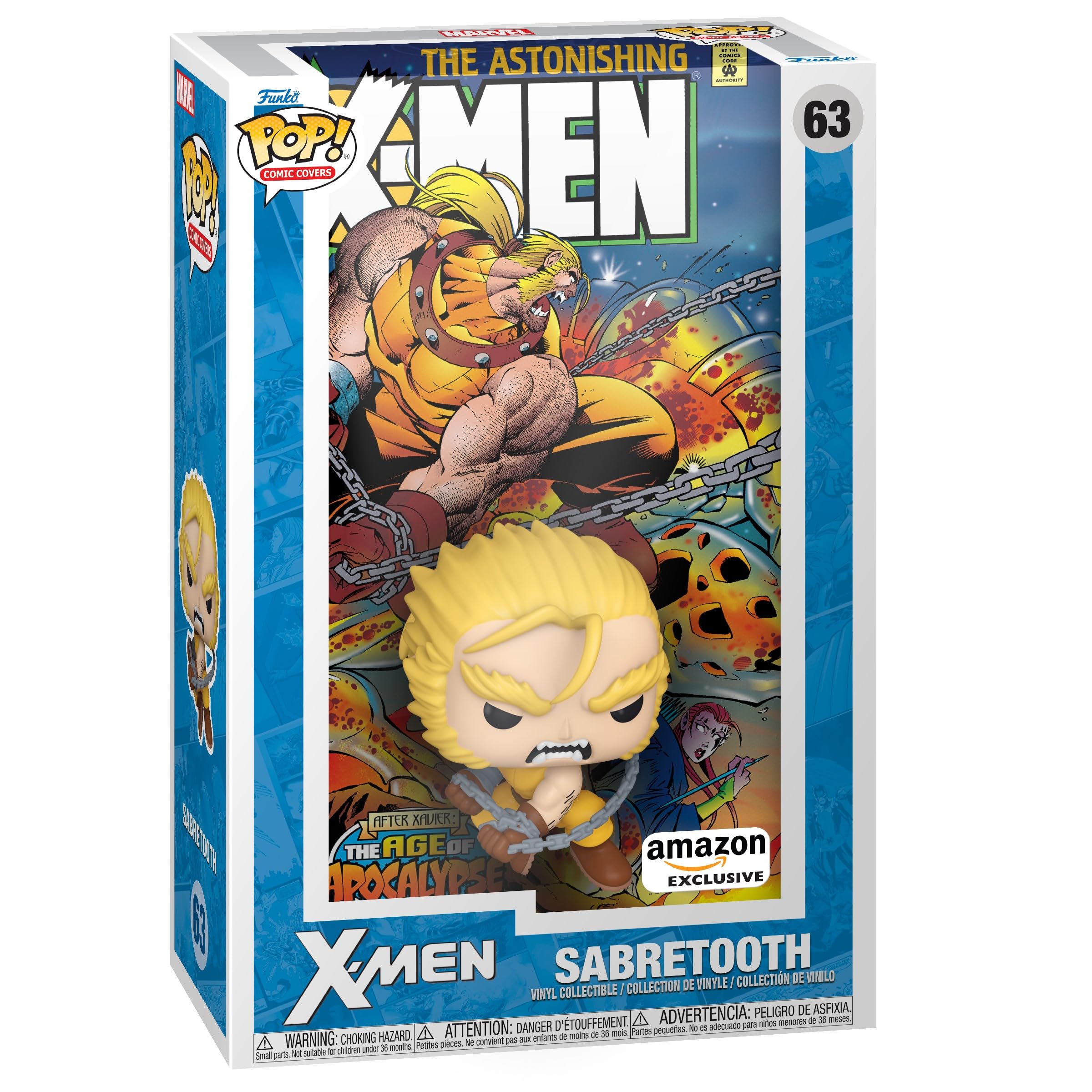 Image 0 of Funko Pop Comic Cover: 63 Marvel Age Of Apocalypse Sabretooth Collectable Vinyl 