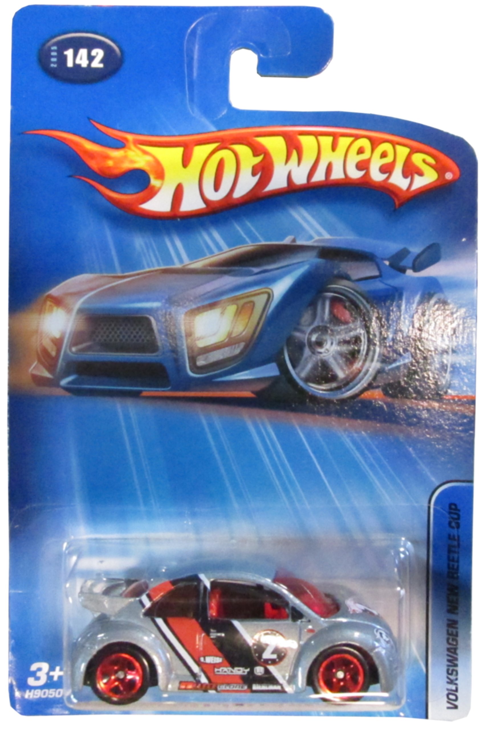 Mattel Hot Wheels 2005 Volkswagen Beetle Cup Red 5SP Wheel 142 Toy Car