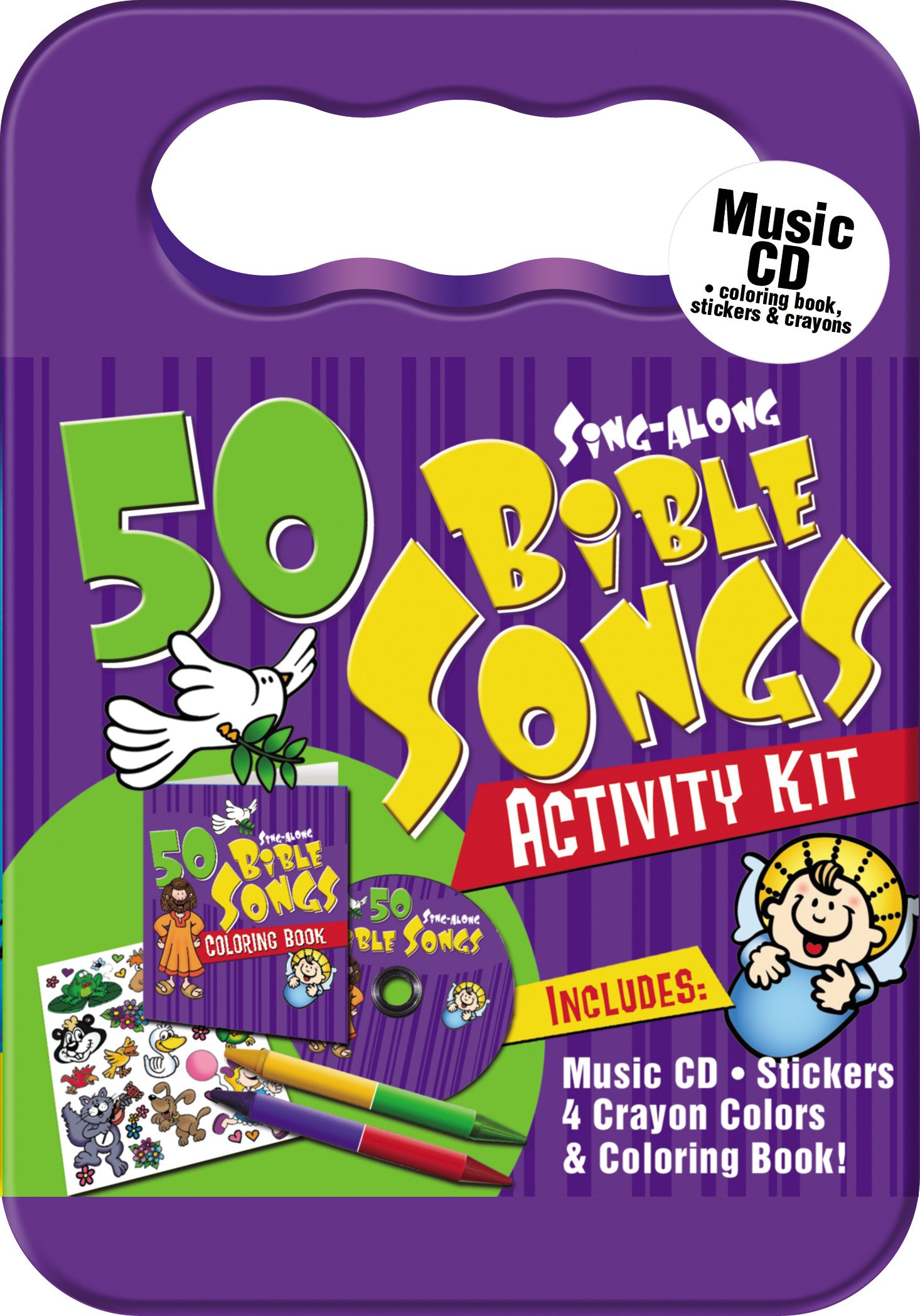 50 Bible Songs For Kids Activity Kit Packaged In Carrying Case With