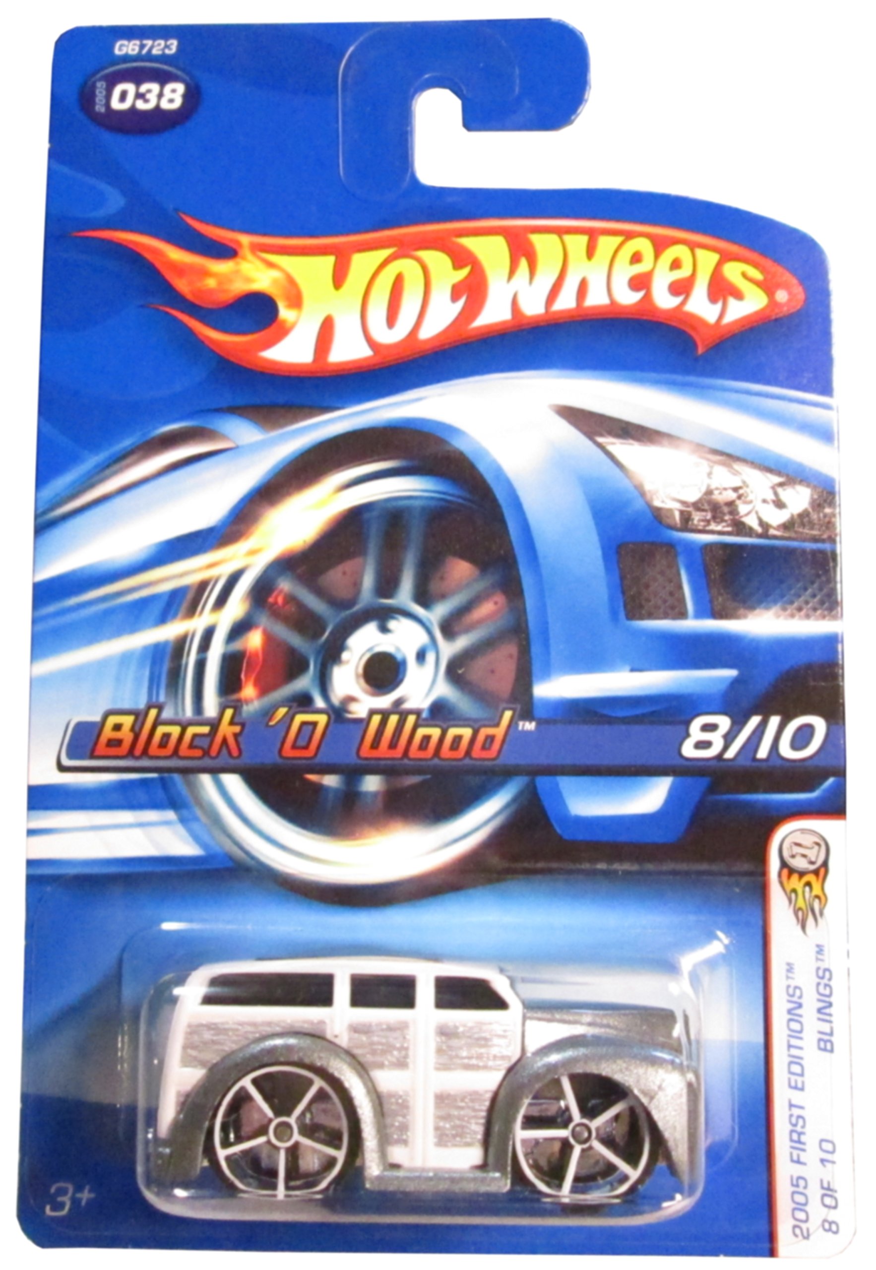 Image 0 of Hot Wheels 2005 First Editions Blings #9 Block 'O Wood Silver And White 2006-38 