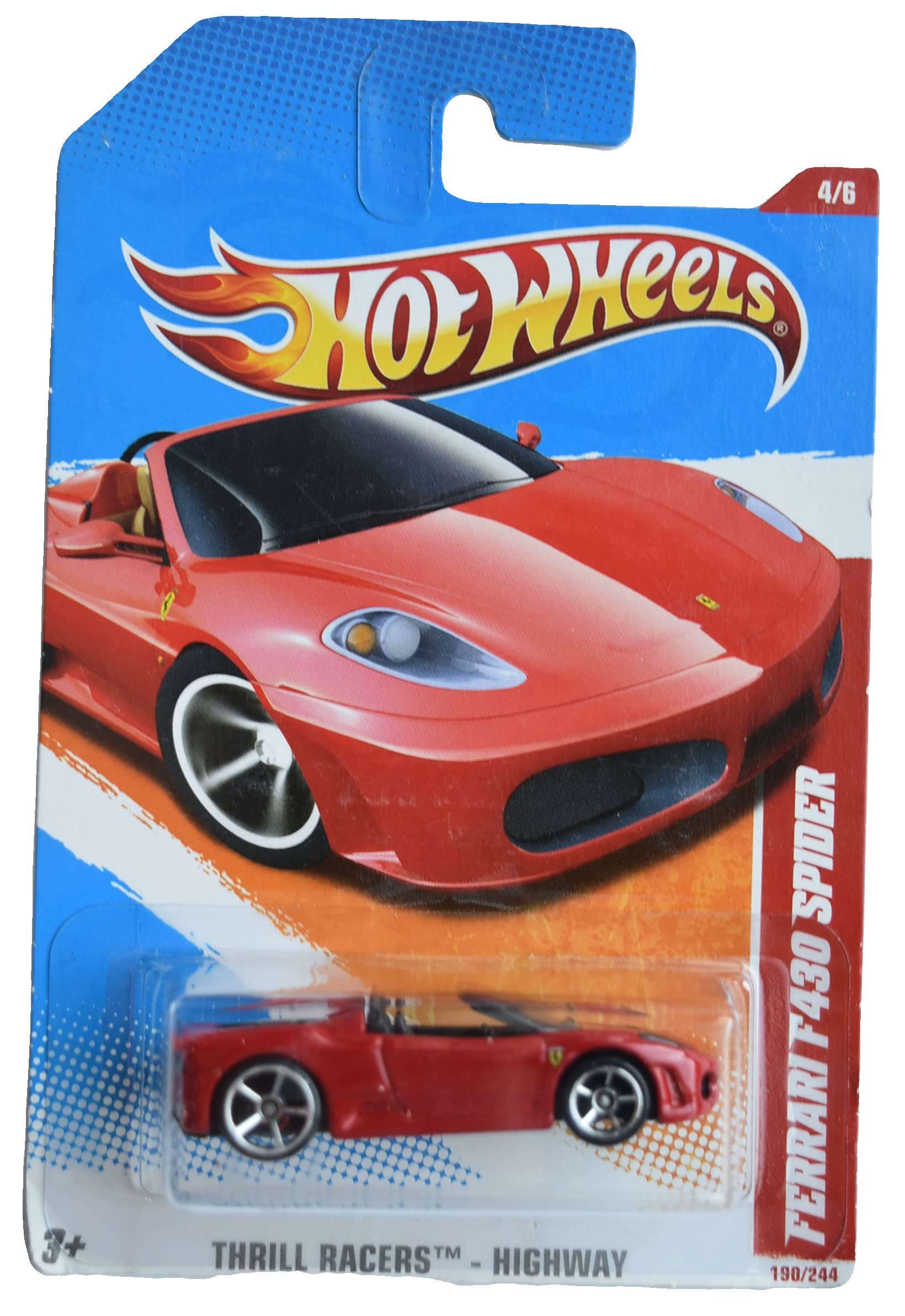 Image 0 of Hot Wheels Ferrari F430 Spider Thrill Racers Highway 4/6 Toy Car