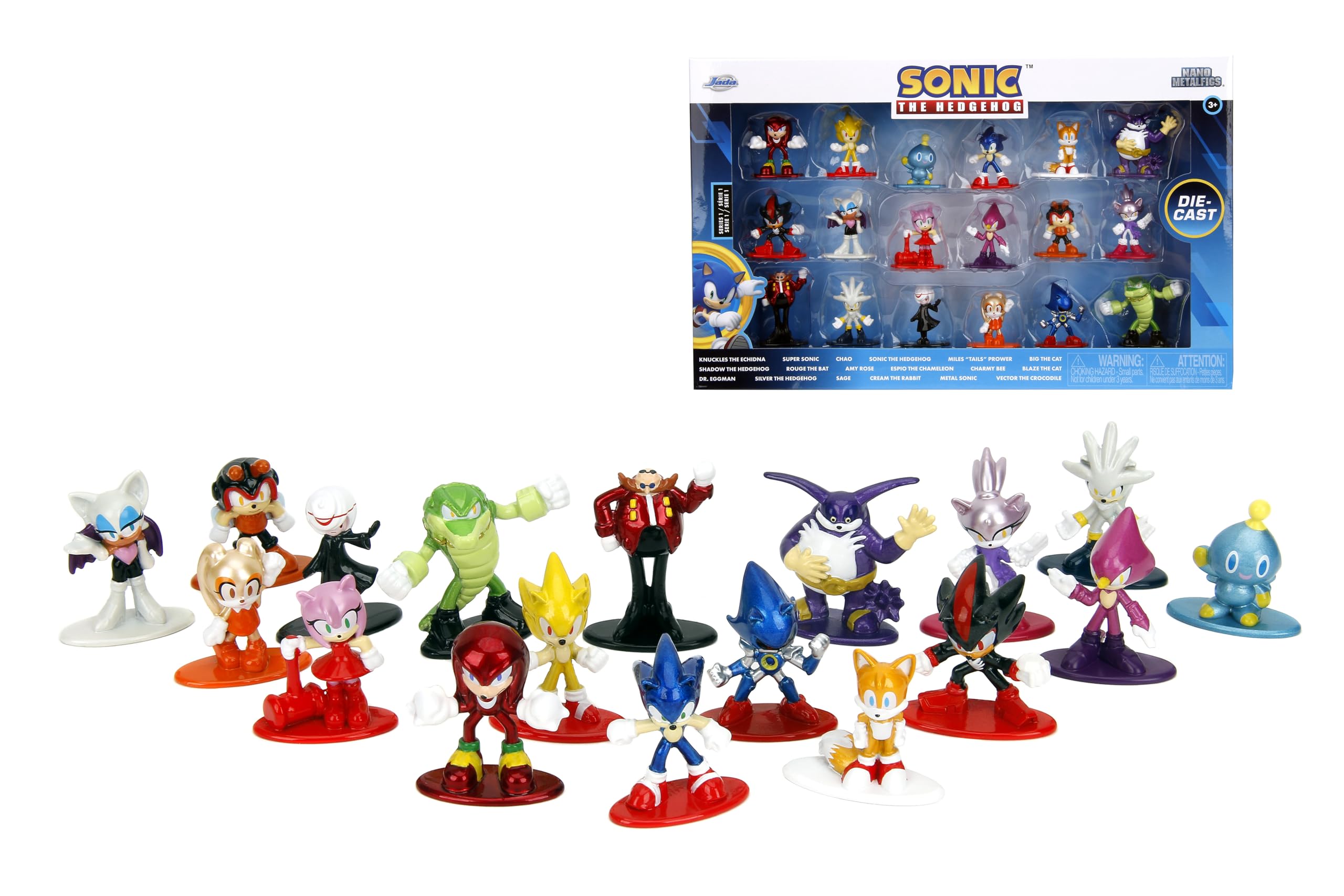 Image 0 of Jada Sonic The Hedgehog 1.65 Inch 18-Pack Die-Cast Figures Toys For