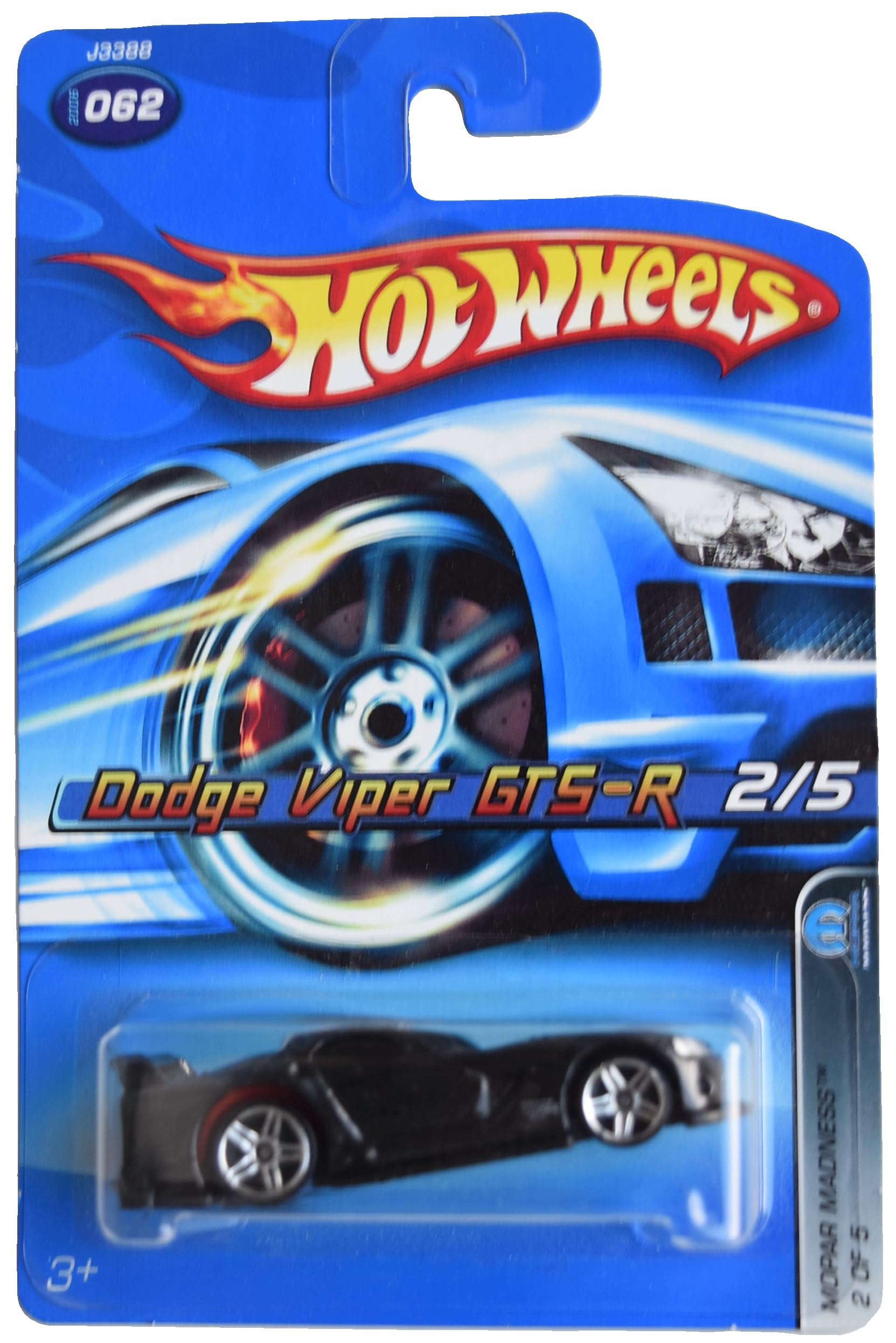 Image 0 of Hot Wheels Dodge Viper Gts-R Mopar Madness 2/5 Black 62 Toy Car