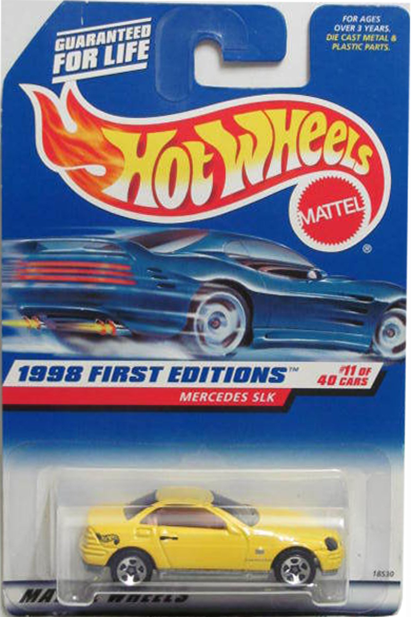 Image 0 of Hot Wheels 1998 First Editions Mercedes Slk Yellow 11 Of 40 Cars Die Cast Collec