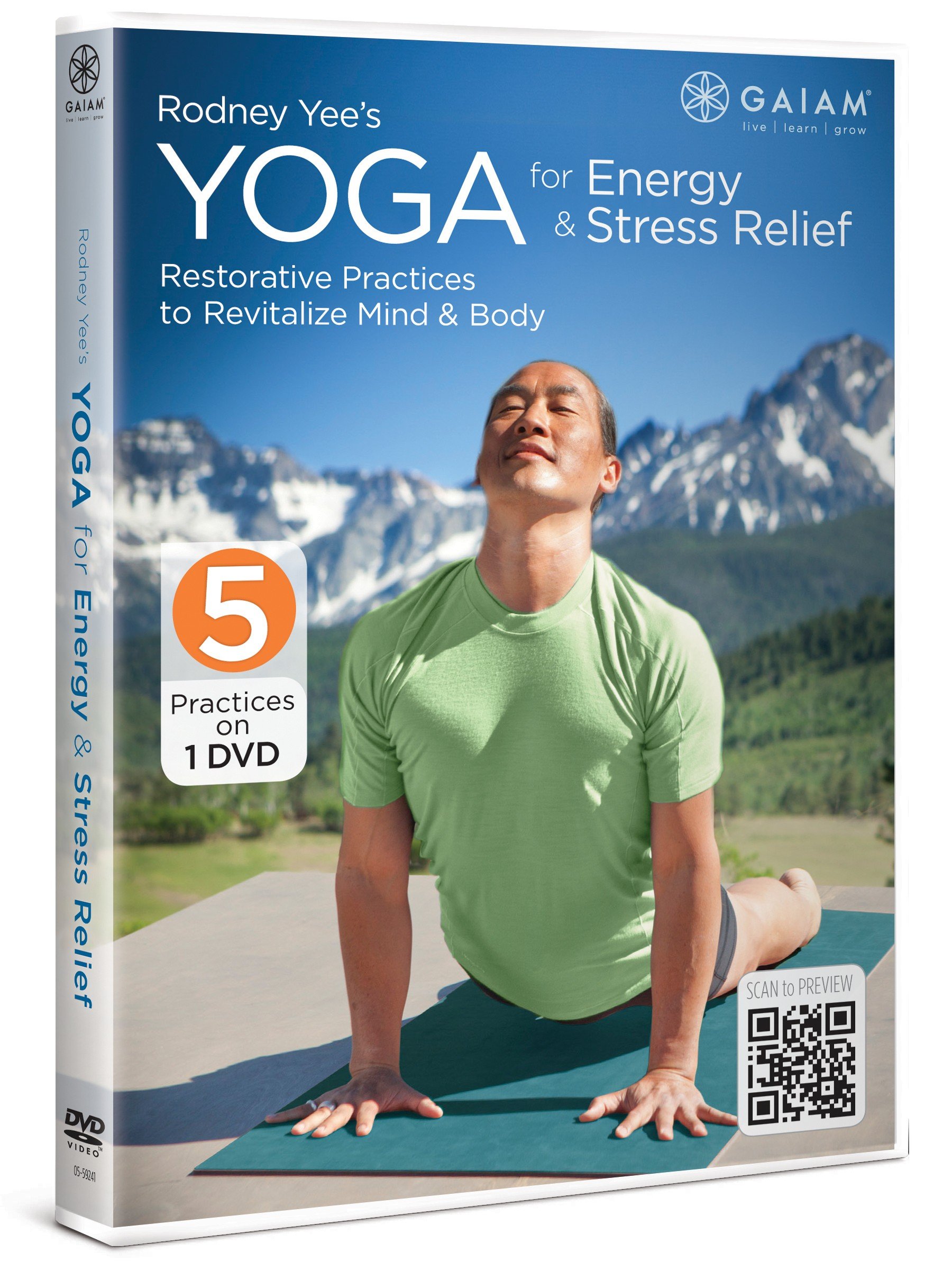 Rodney Yee's Yoga For Energy And Stress Relief On DVD Exercise
