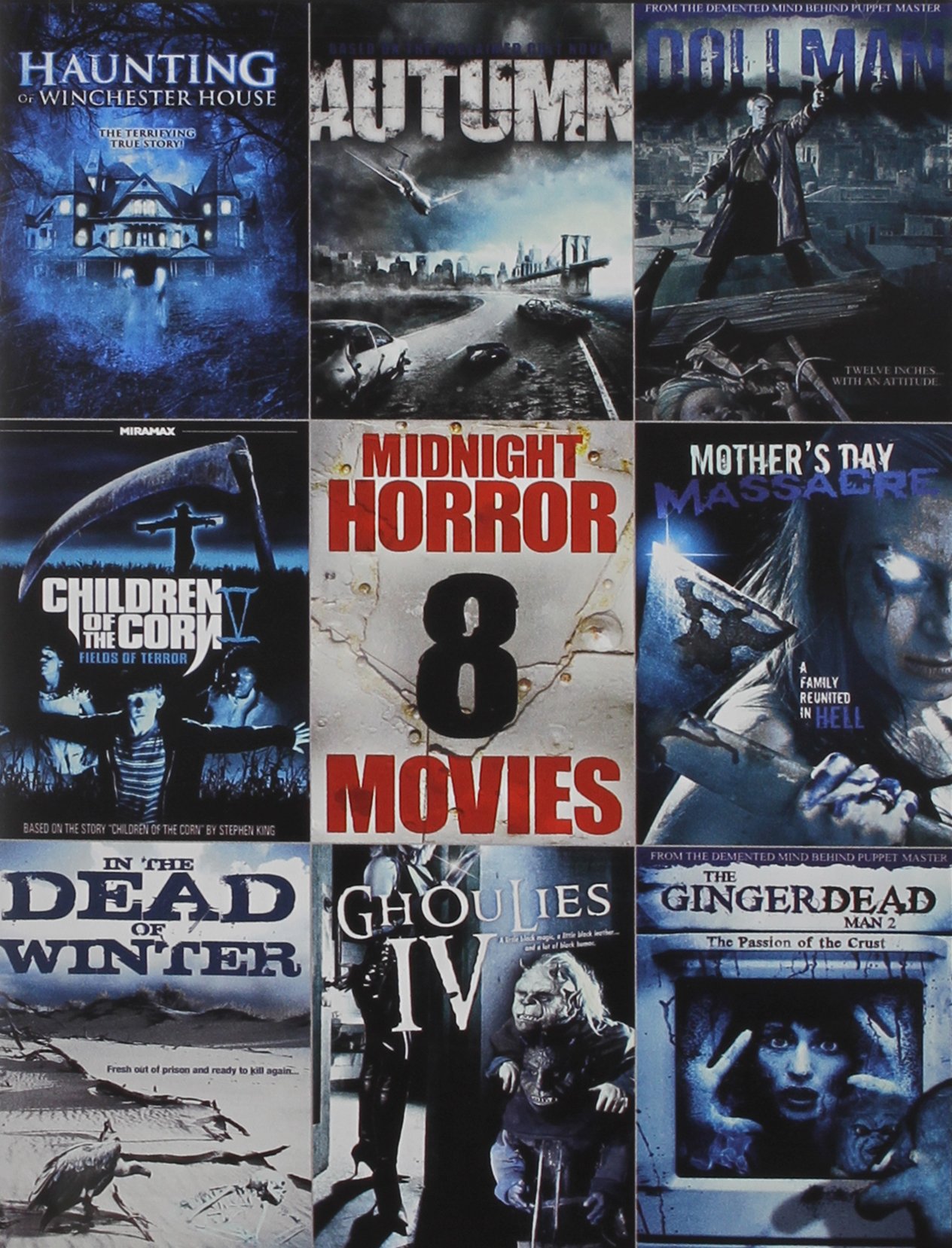 8 Film Midnight Horror Collection 11 On DVD
