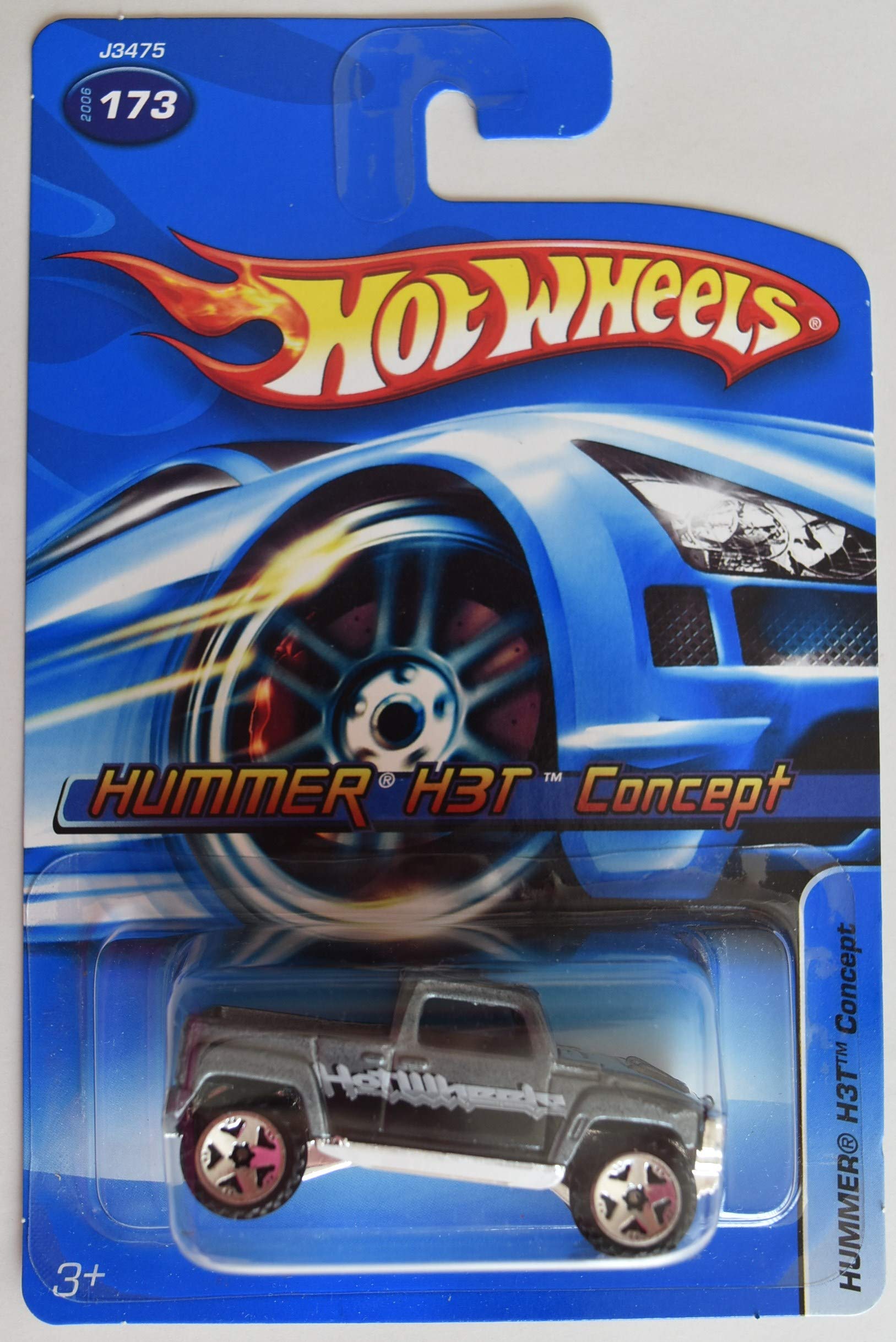 Image 0 of Hot Wheels Gray Hummer H3T Concept 173 Toy Car Grey