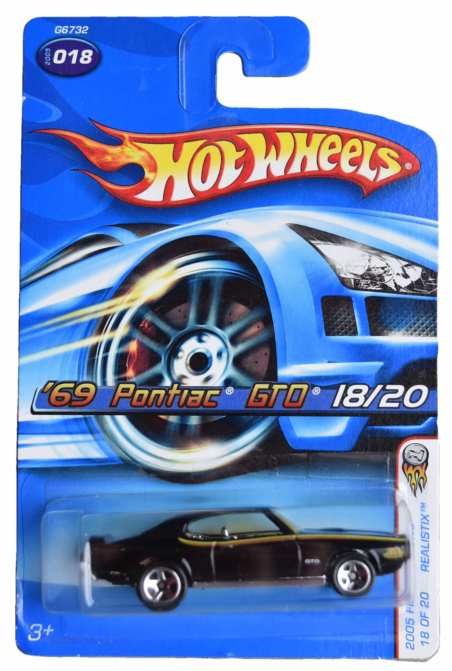 Image 0 of Hot Wheels '69 Pontiac Gto 2005 First Editions 18/20 Black Toy Car