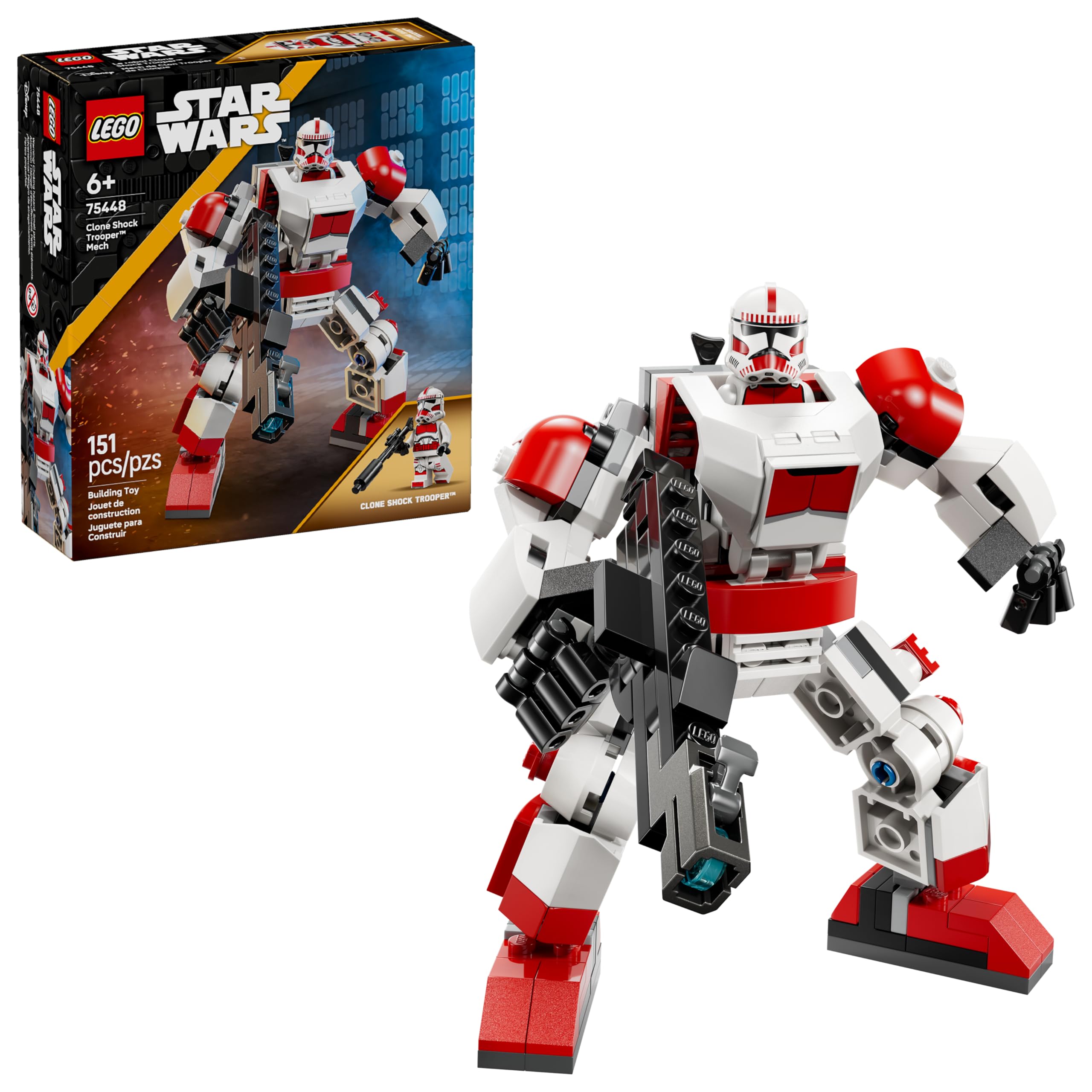 Lego Star Wars Clone Shock Trooper Mech Building Toys 75448