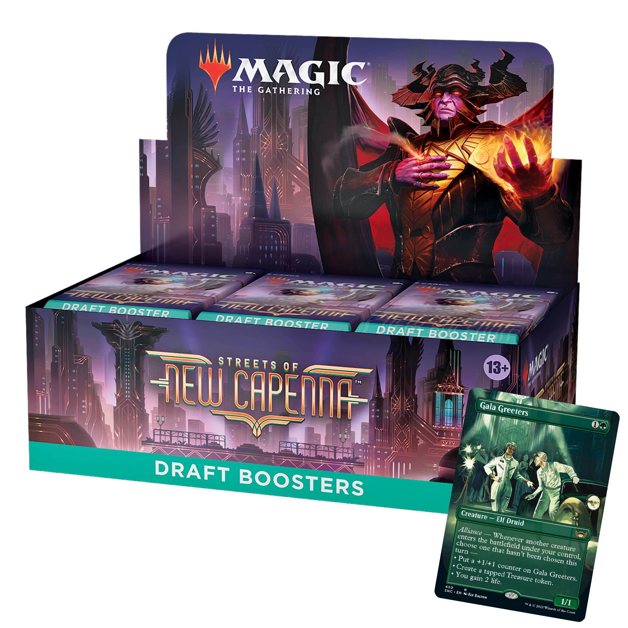 Image 0 of Magic: The Gathering Streets Of Capenna Draft Booster Box 36 Packs 1 Box Topper 