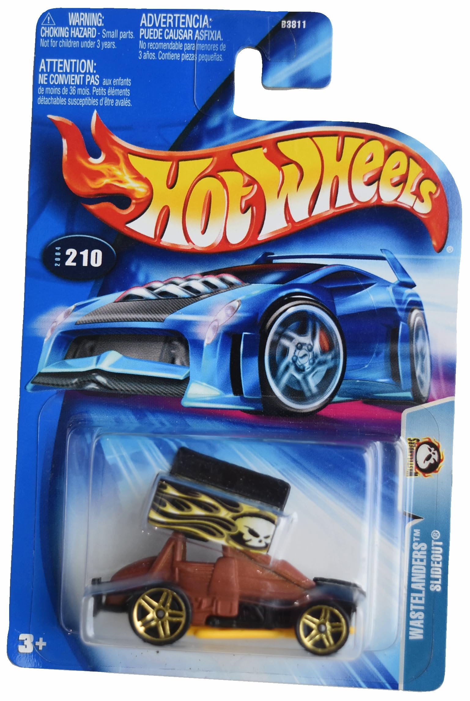 Hot Wheels Slideout Wastelanders Brown/Black Wing 210 Toy Car