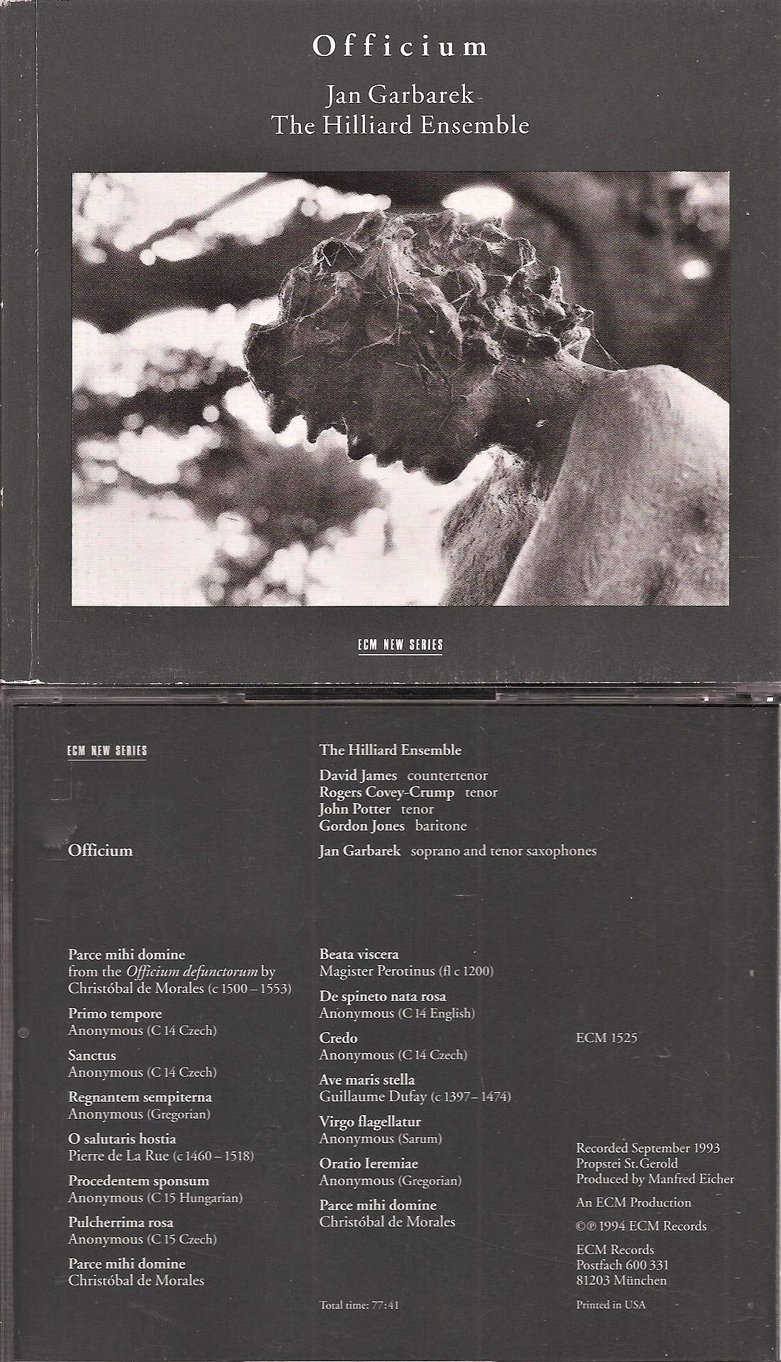 Officium By Jan Garbarek And The Hilliard Ensemble On Audio CD Album