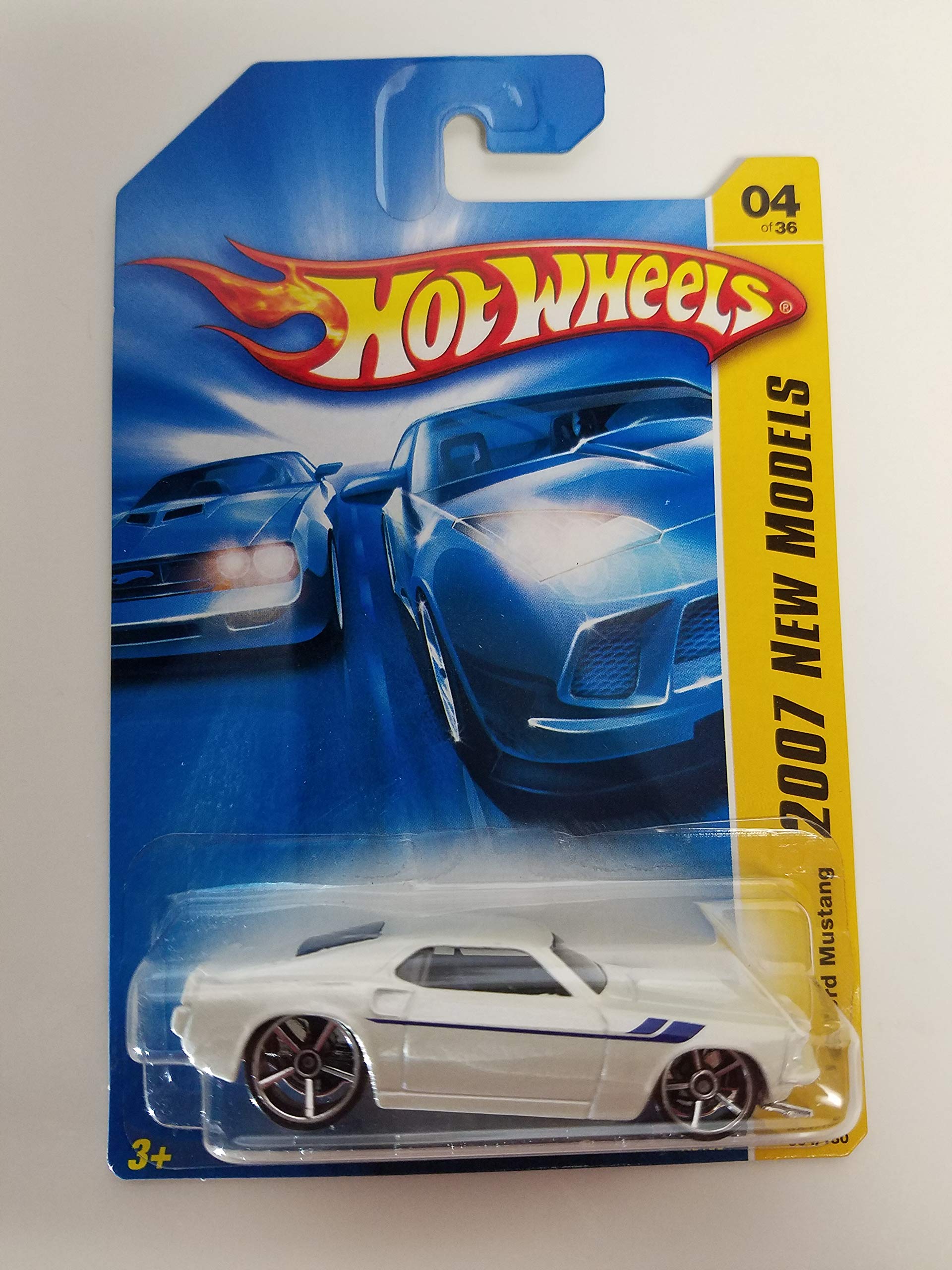 '69 Ford Mustang White Colors 4 Of 36 Hot Wheels Diecast Car NO.004