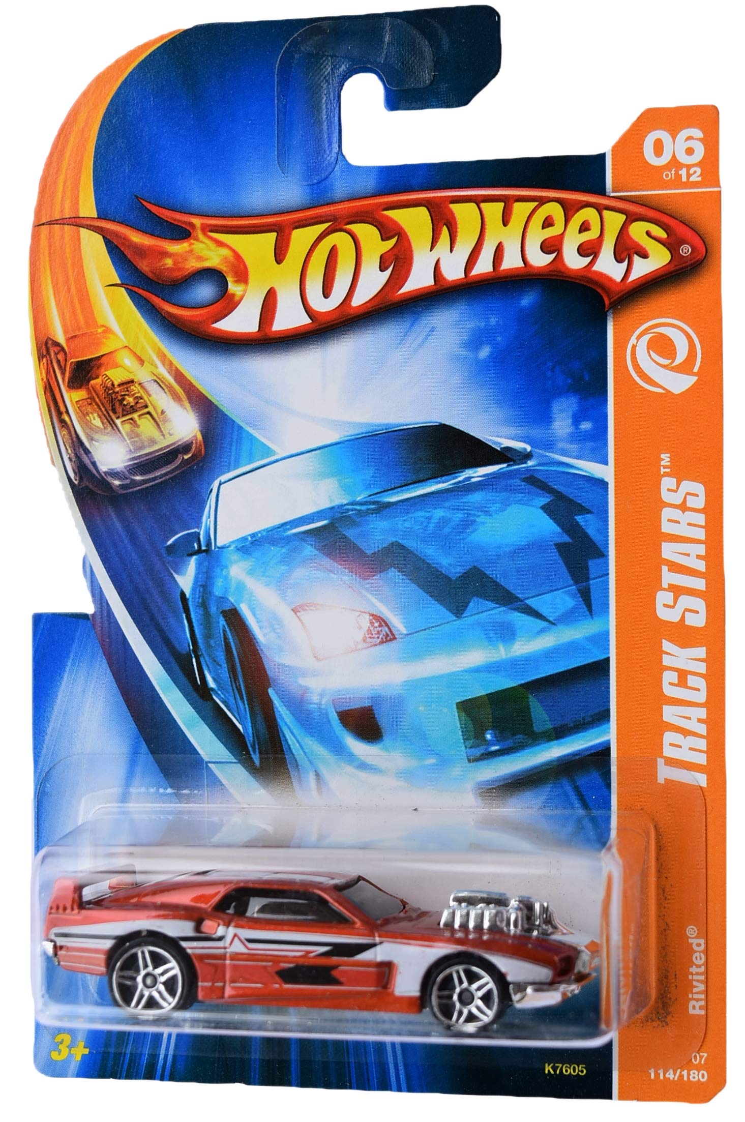 Image 0 of Hot Wheels Track Stars 6/12 Rivited 114/180 Burnt Orange Toy Car
