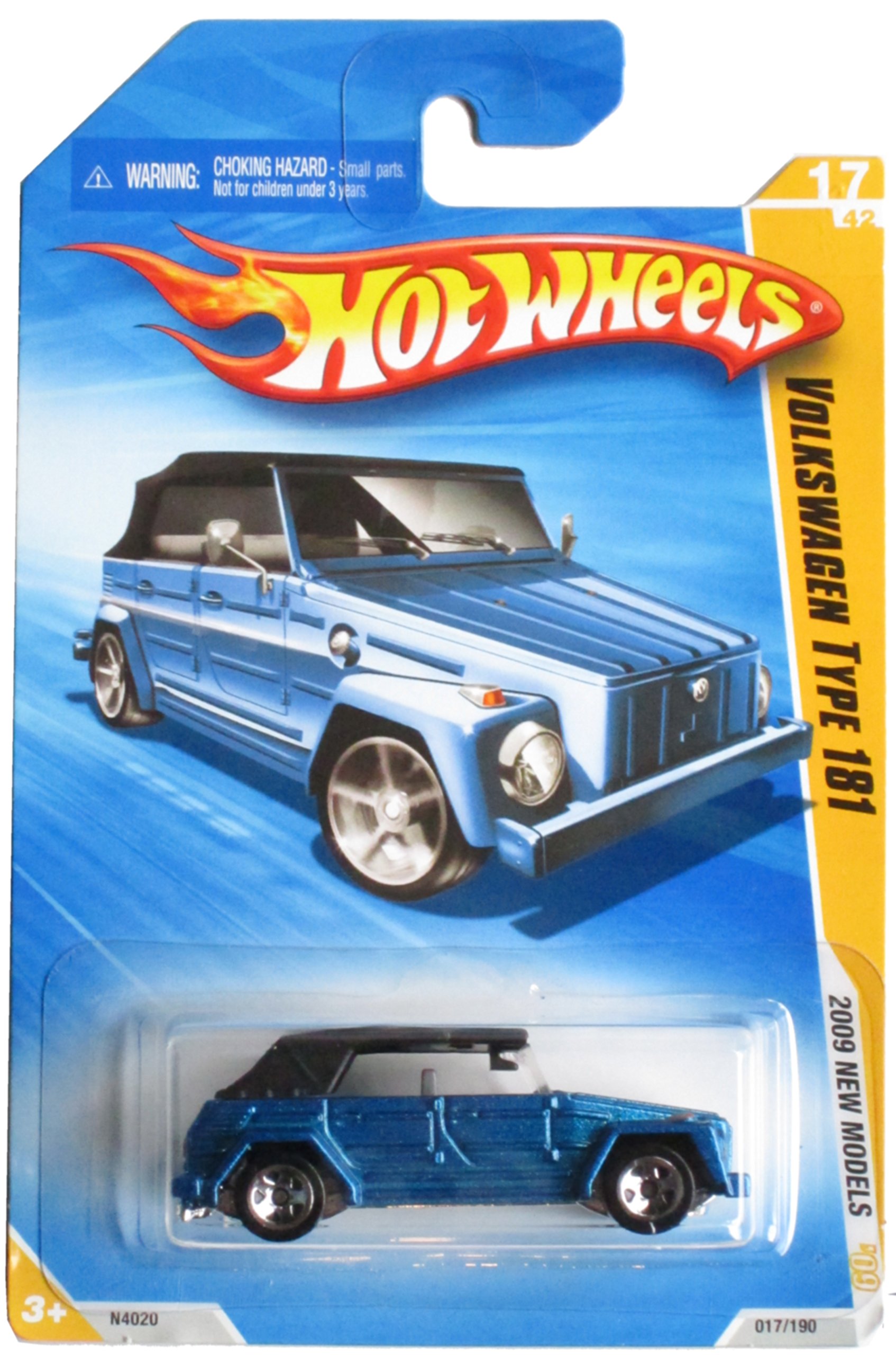 Hot WheelsS 17 Of 42 017/190 Blue W/black Top Volkswagen Type 181 Toy