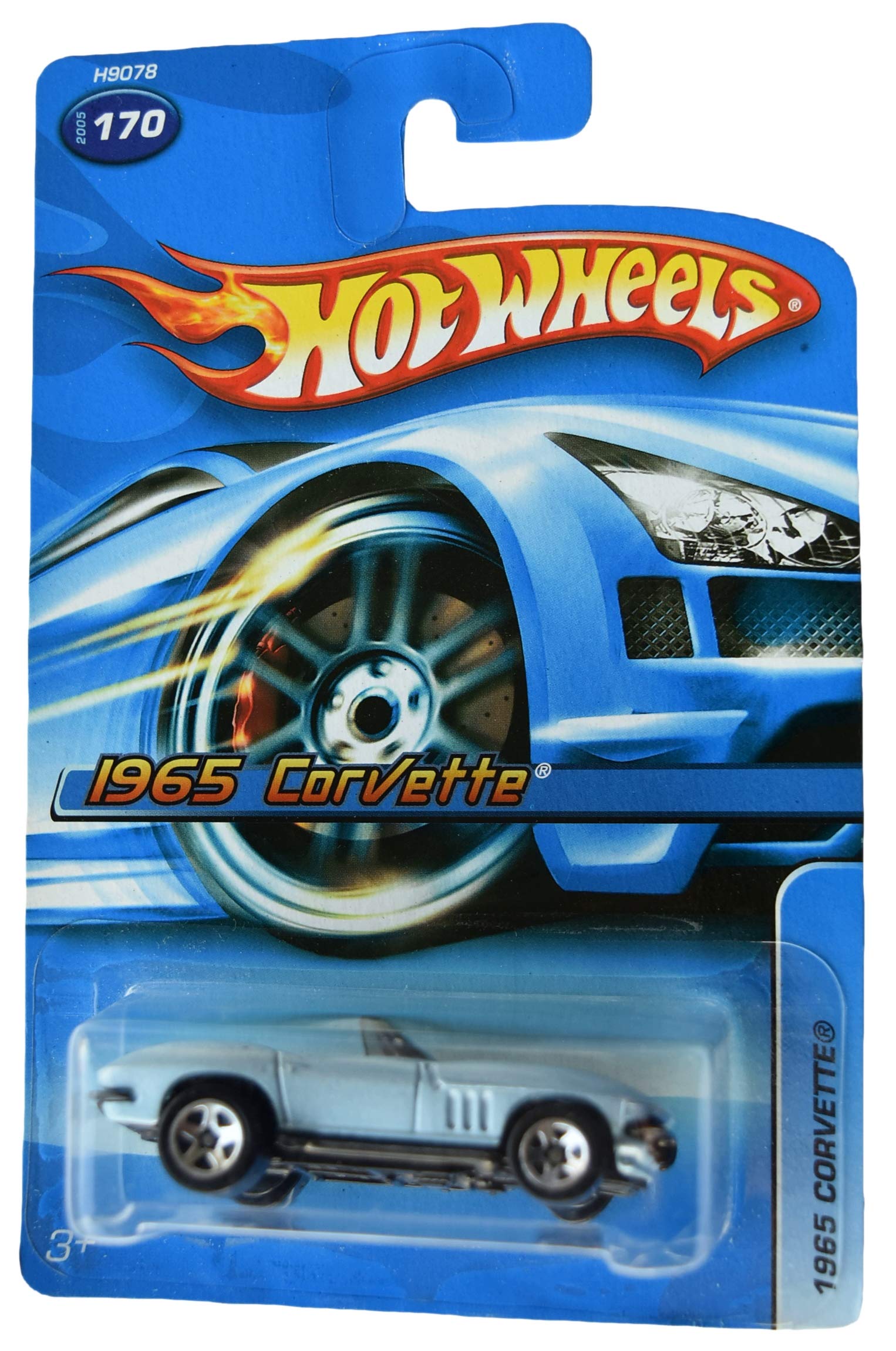 Image 0 of Hot Wheels 1965 Corvette 1:64 Scale Die-Cast Car Light Blue 3 Inches
