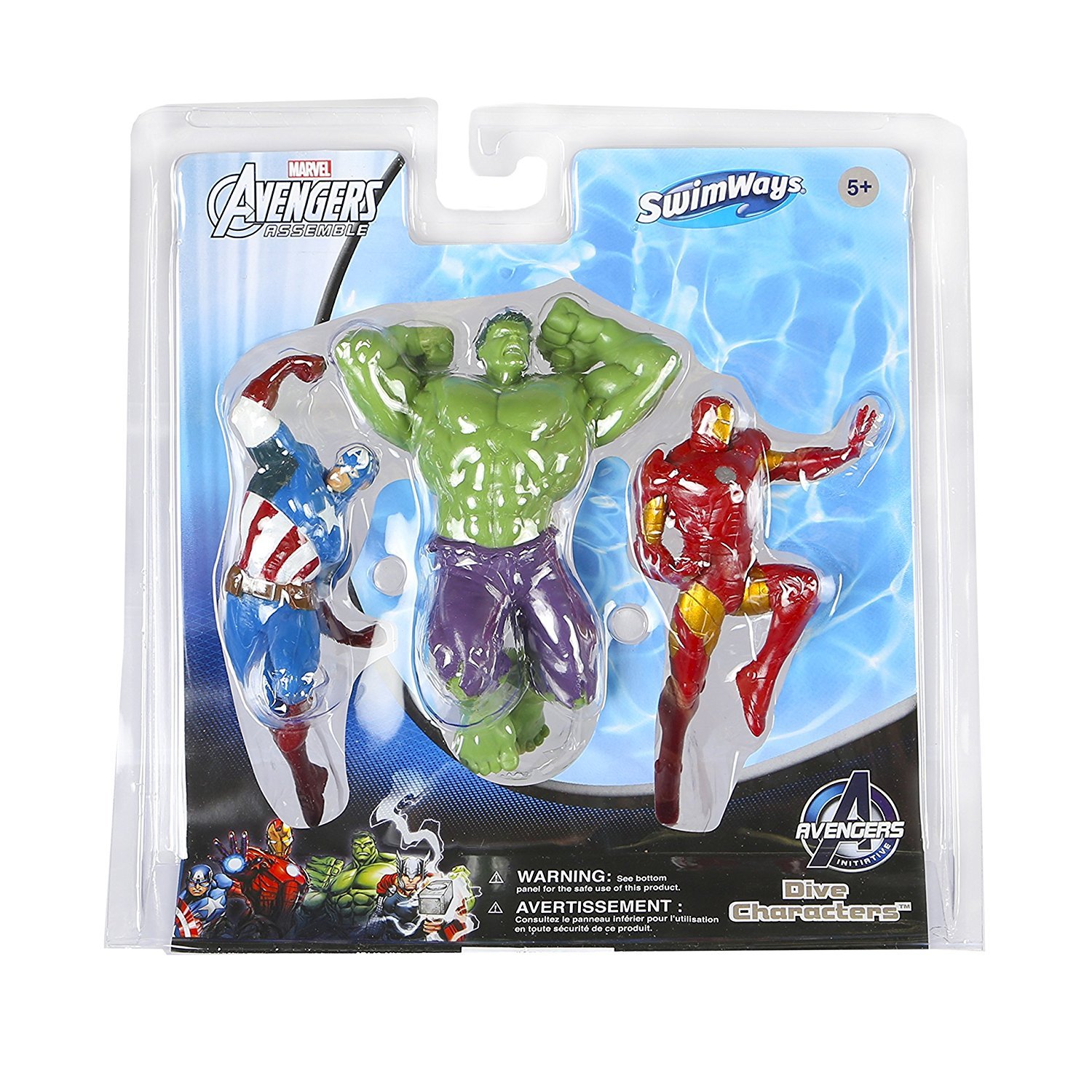 Image 0 of SwimWays Marvel Avengers Dive Characters Kids Pool Toy Captain America