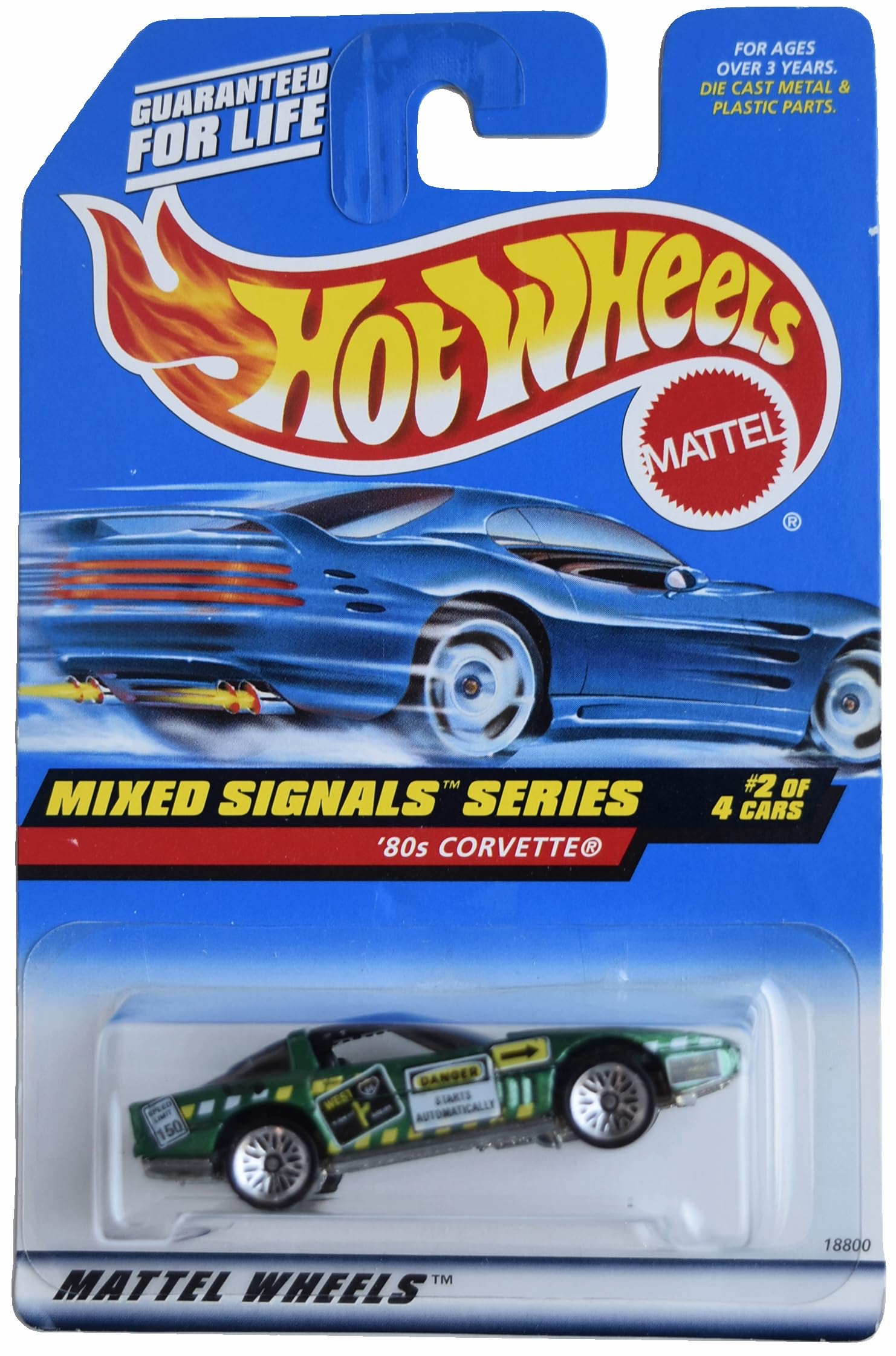Image 0 of Hot Wheels '80S Corvette Mixed Signals Series 2/4 Green Toy Car