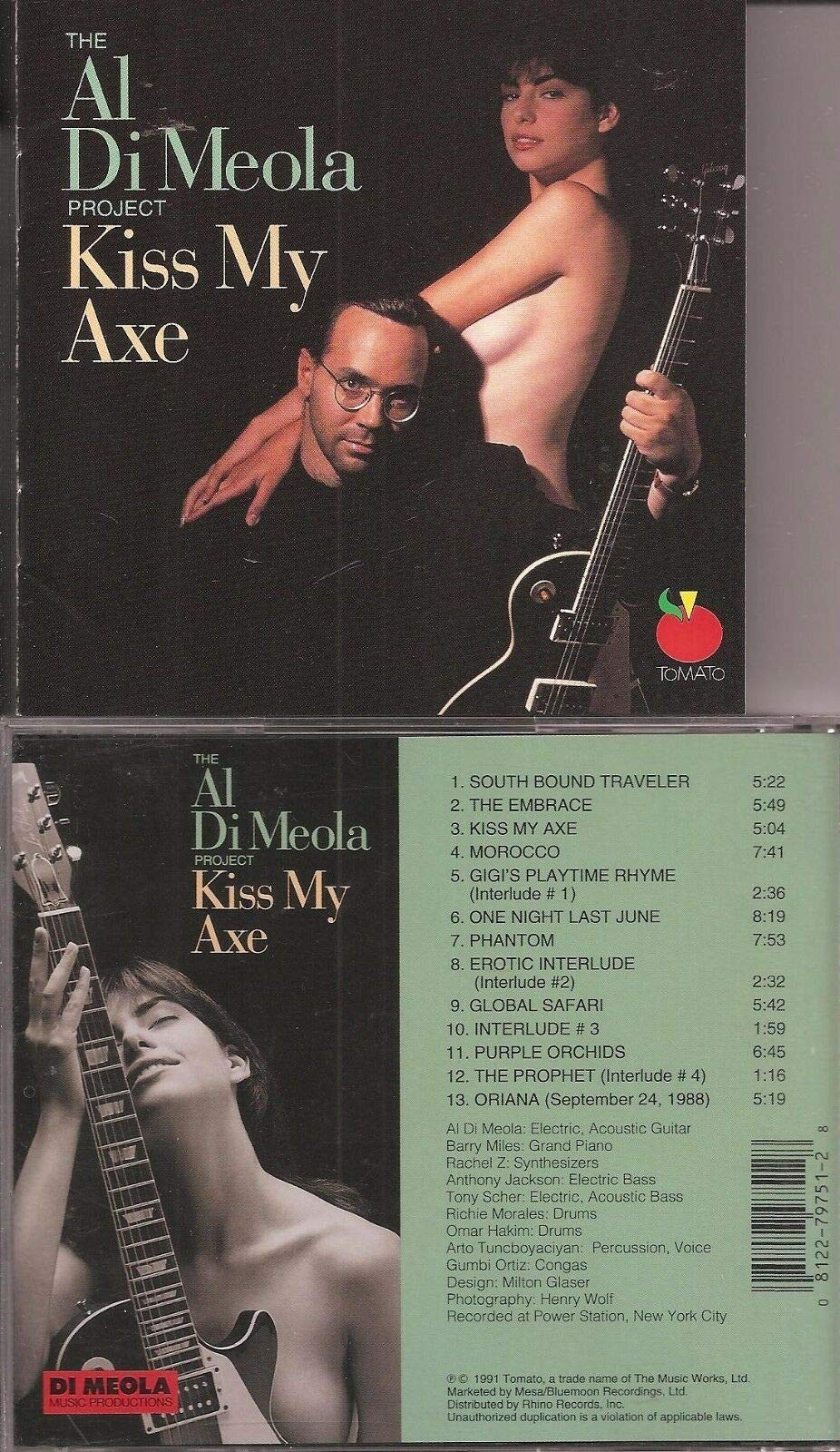 Kiss My Axe By Al Di Meola Performer On Audio CD Album Black 2007