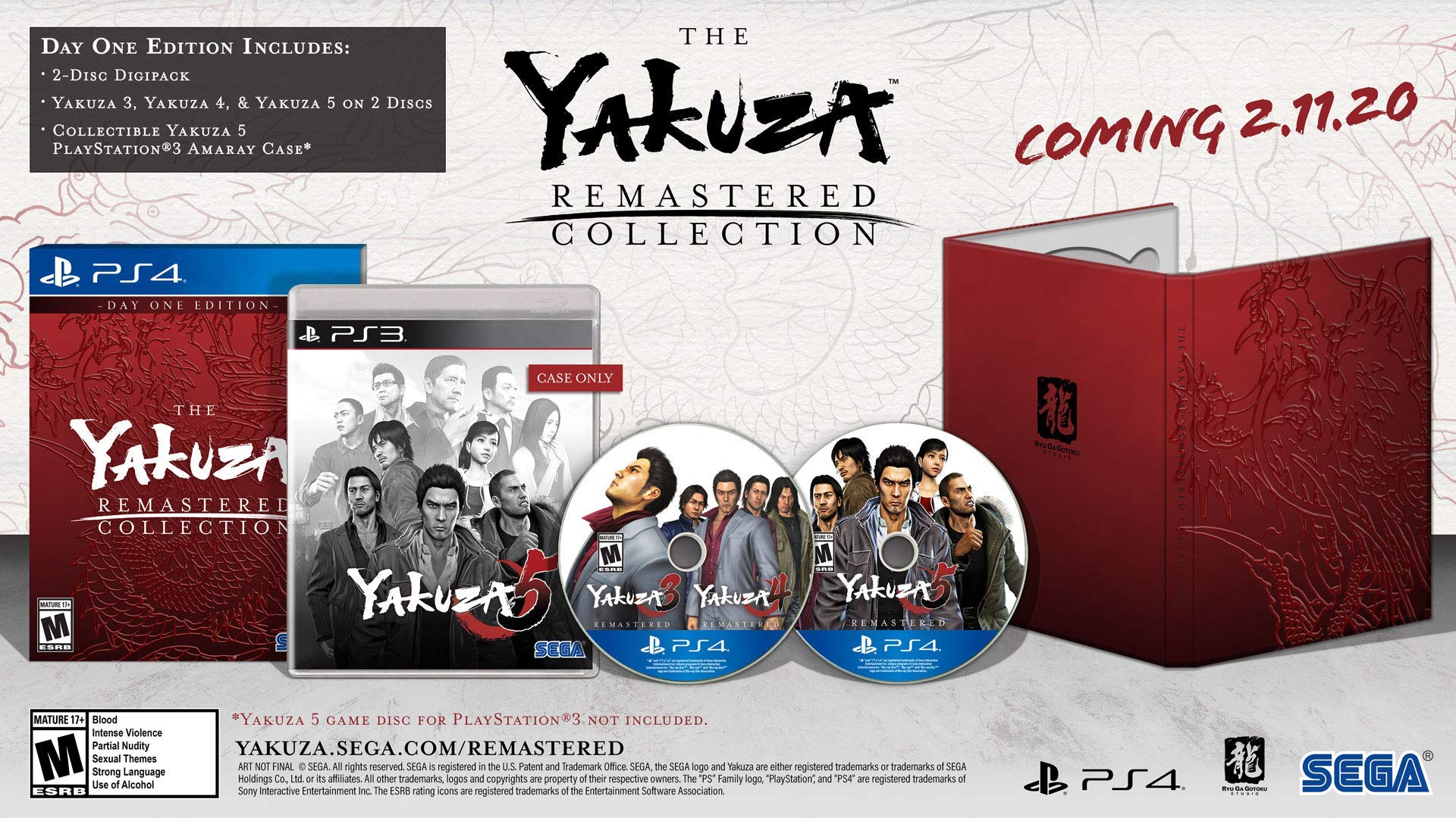 Image 0 of Yakuza Remastered Collection Day 1 Edition For PlayStation 4 PS4 PS5