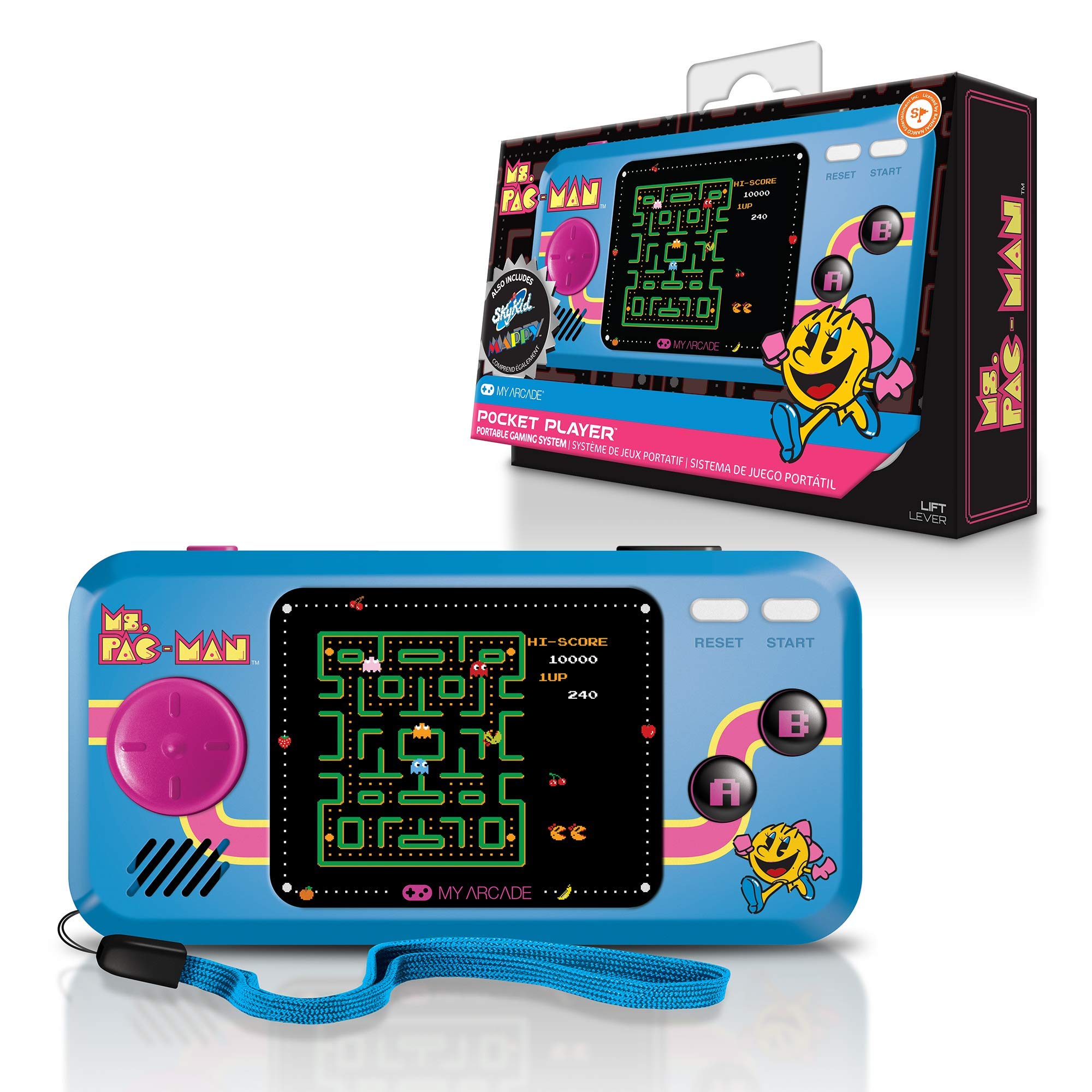 My Arcade Pocket Player Handheld Game Console: 3 Built In Games Ms Pac-Man Sky K