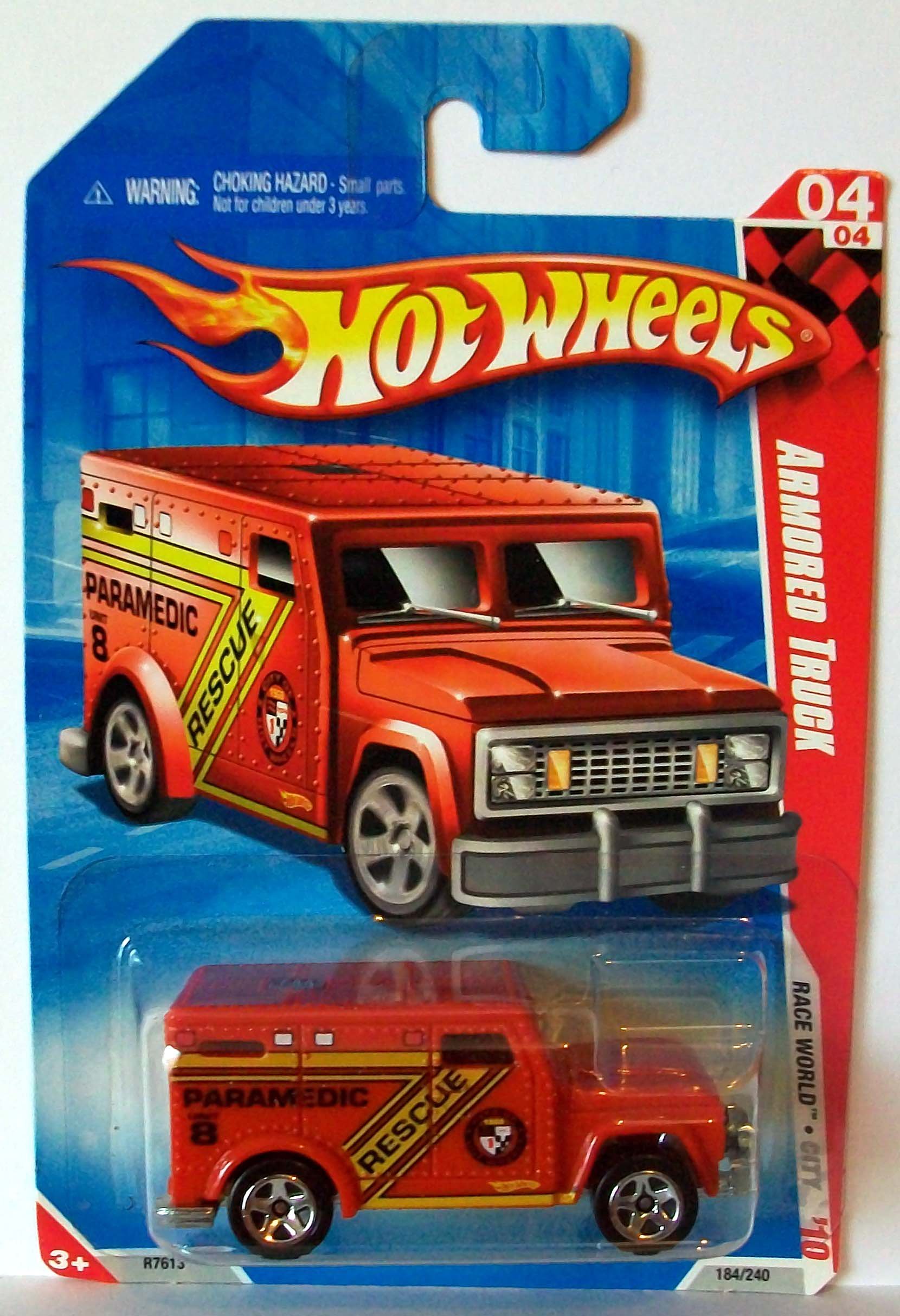 Image 0 of Hot Wheels 2010 184/240 Armored Truck Red 1:64 Toy Car