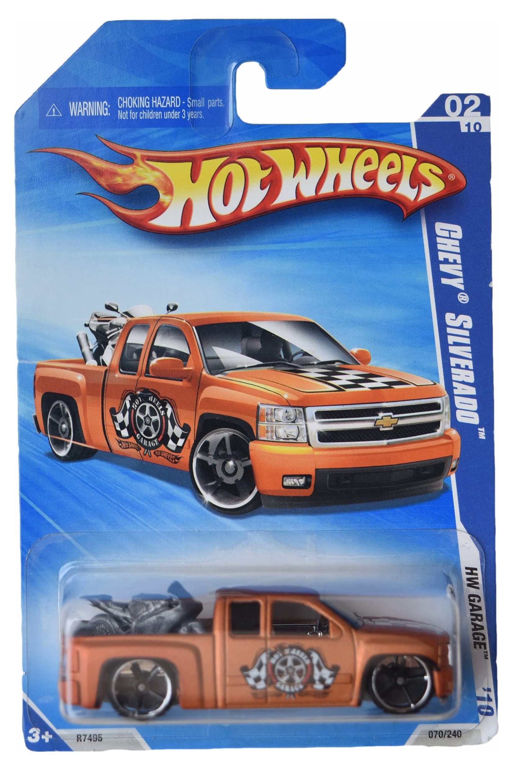 Hot Wheels Chevy Silverado Copper 70/240 2010 Garage 2/10 Toy Car