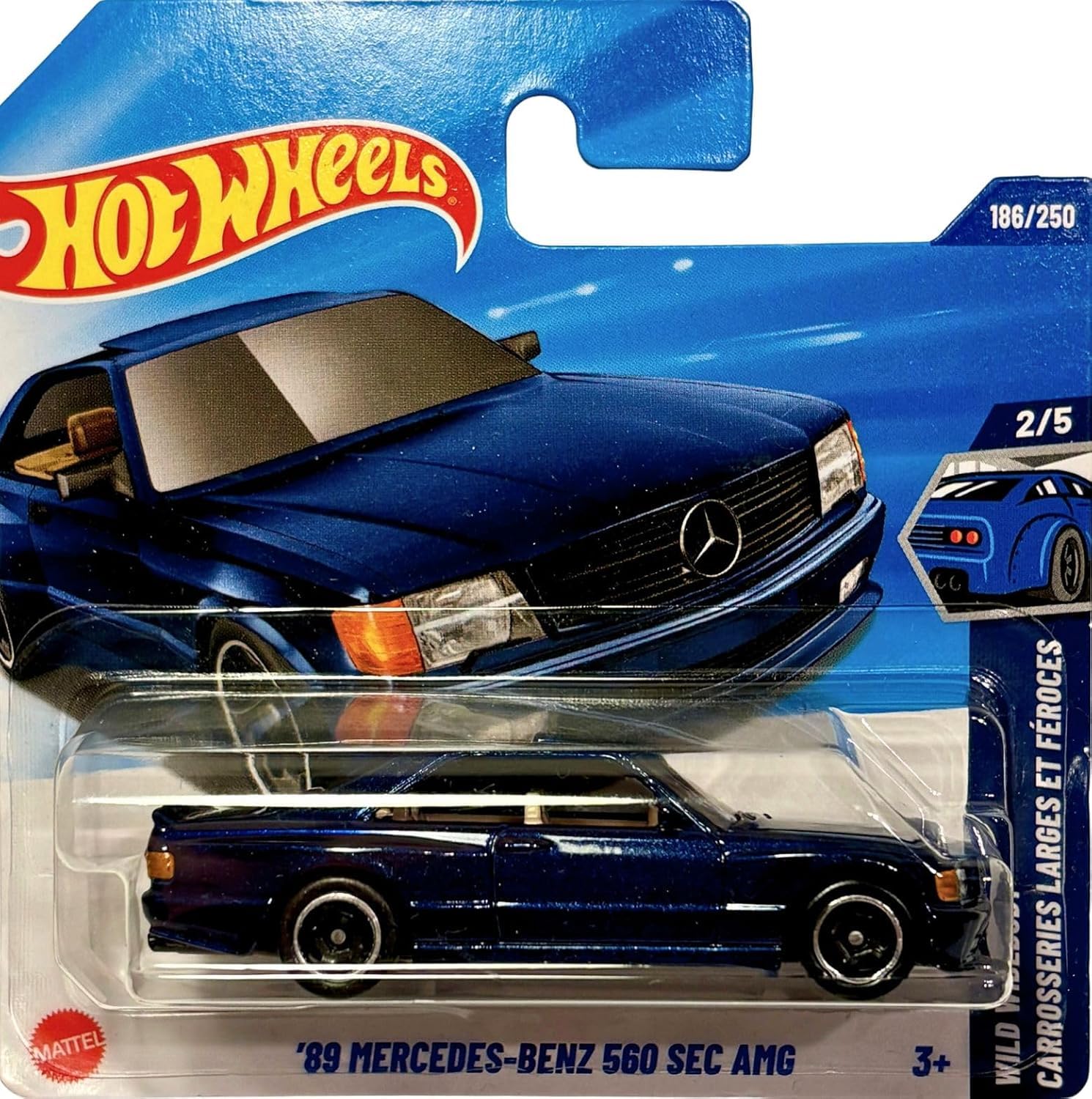 Hot Wheels '89 Mercedes-Benz 560 Sec Amg Wild Widebody 2/5 Dark Blue