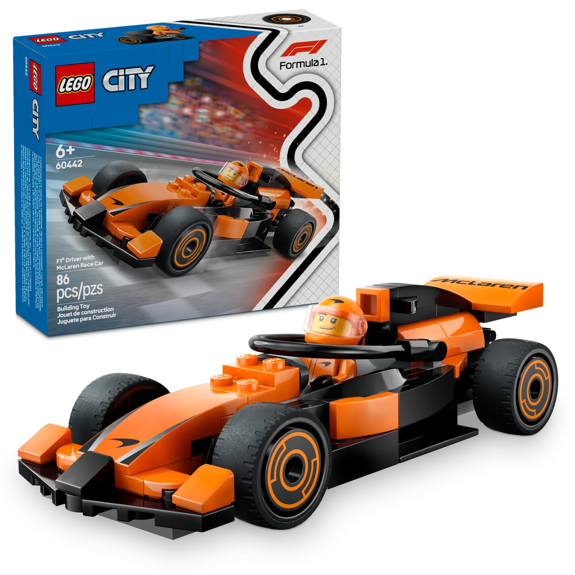 Image 0 of Lego City F1 Driver With McLaren Race Car Toy Model Car Building Toy Kit Collect
