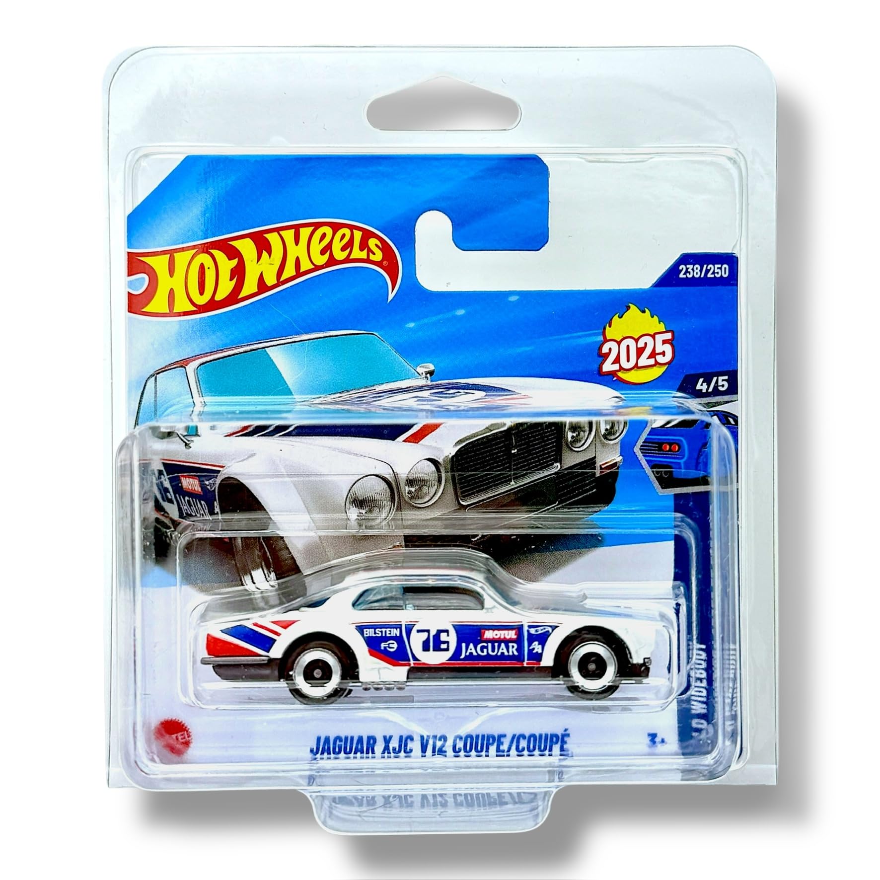 Hot Wheels Jaguar Xjc V12 Coupe White Red And Blue 4/5 Wild Widebody 2