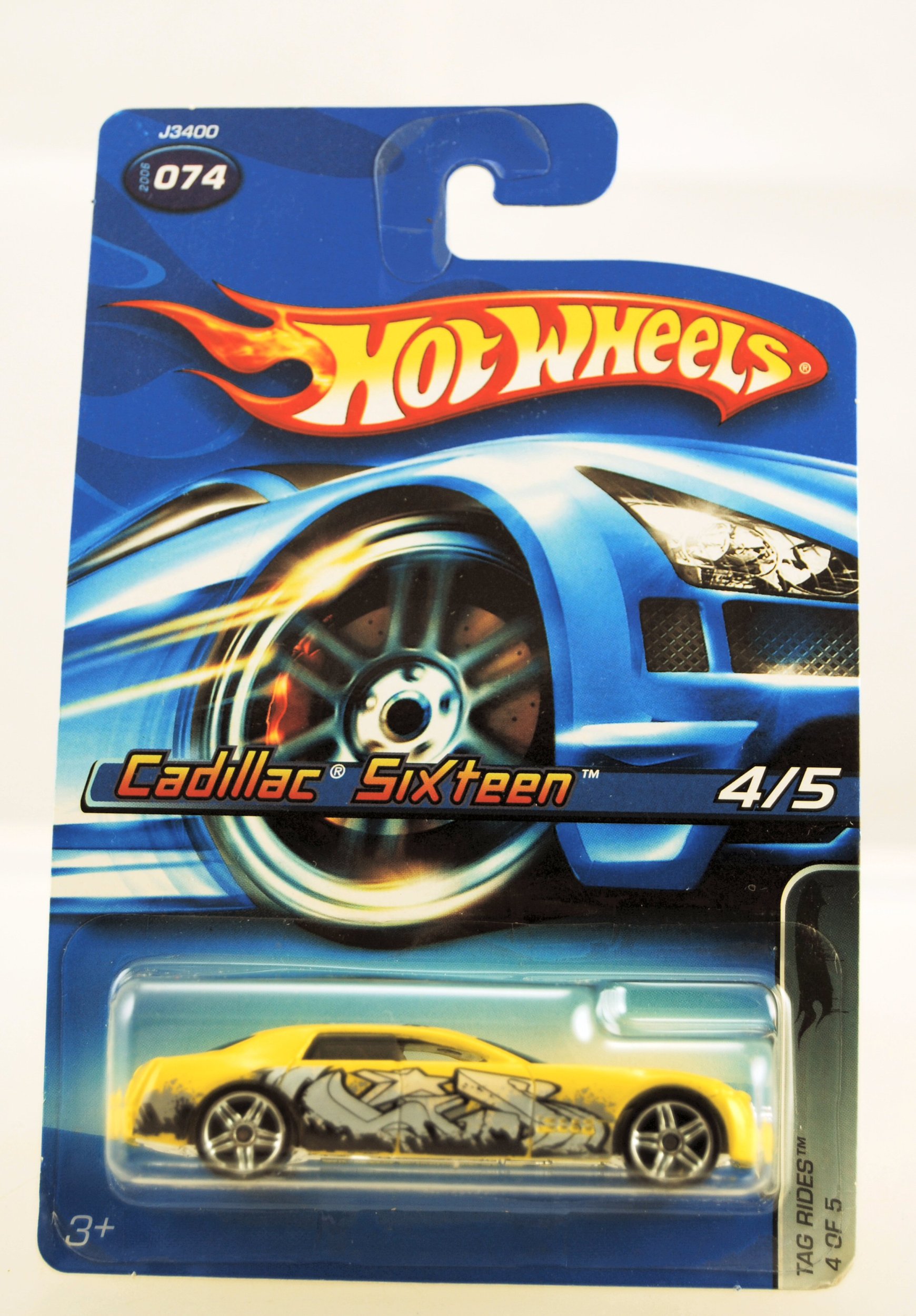 Image 0 of Hot Wheels 2006 Tag Rides 4/5 Cars Cadillac Sixteen Yellow Custom