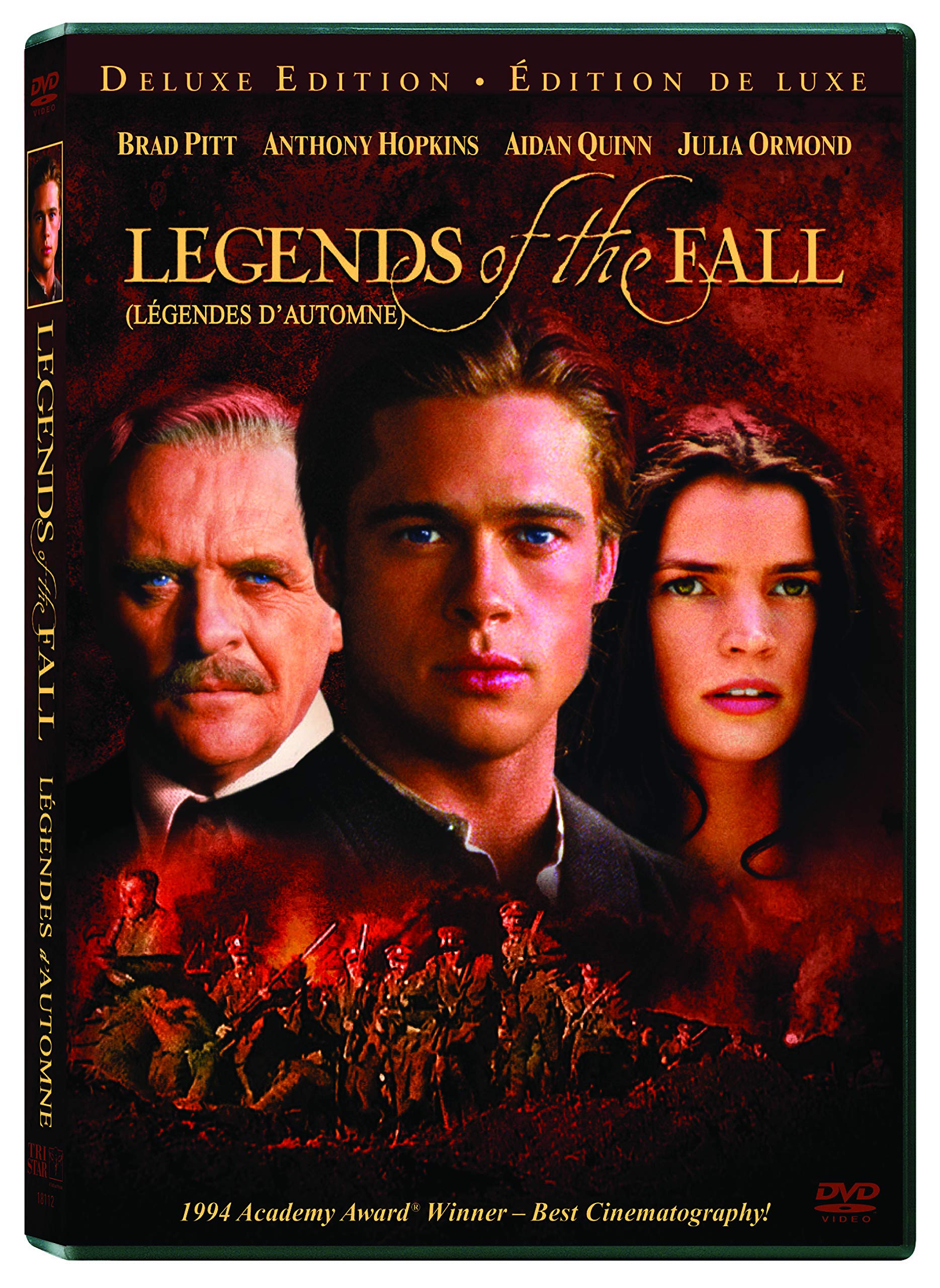 Legends Of The Fall On DVD With Brad Pitt Anthony Hopkins Julia Ormond