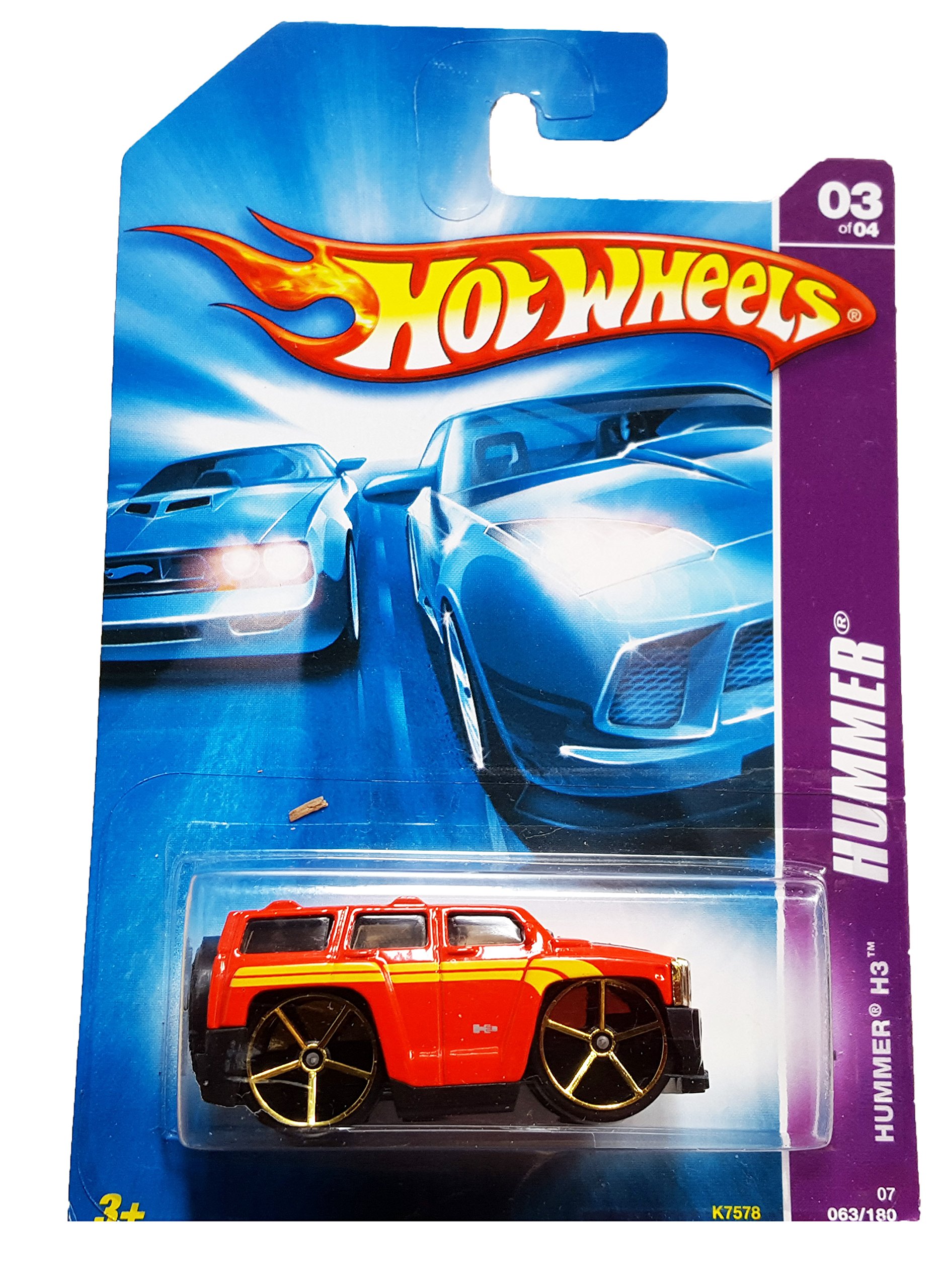 Image 0 of Mattel Hot Wheels 2007 Red Hummer H3 Die Cast Truck Hummer Series 63/1
