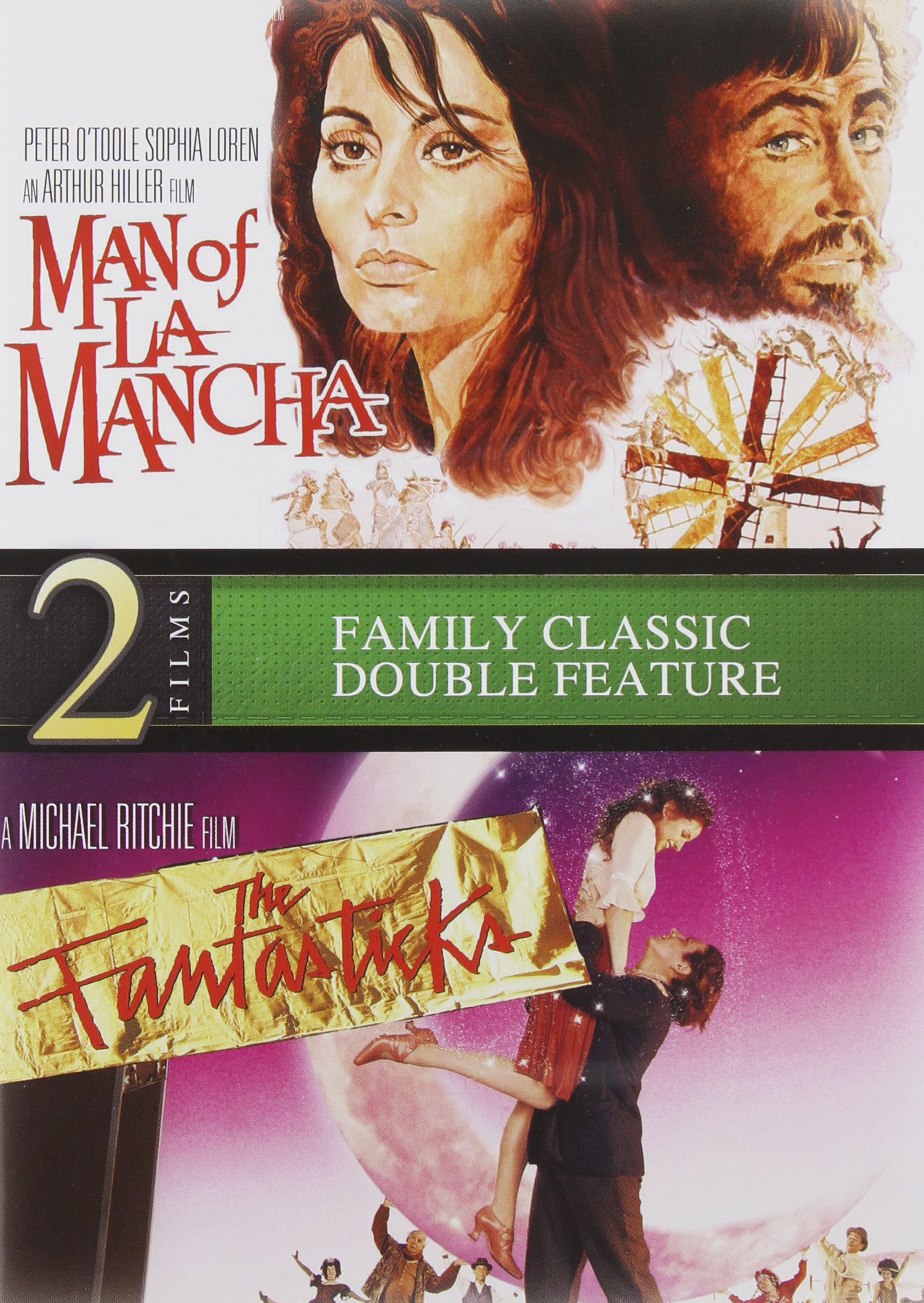 Man Of LA Mancha / Fantasticks On DVD With Peter O'Toole Sophia Loren