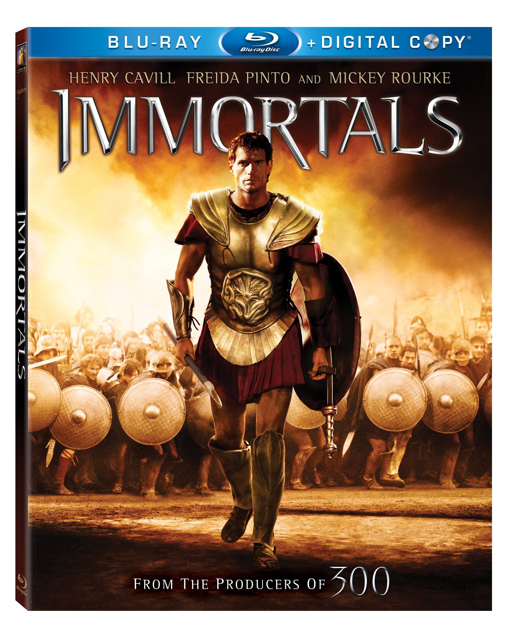 Image 0 of Immortals On Blu-Ray With Henry Cavill Freida Pinto Mickey Rourke John Hurt