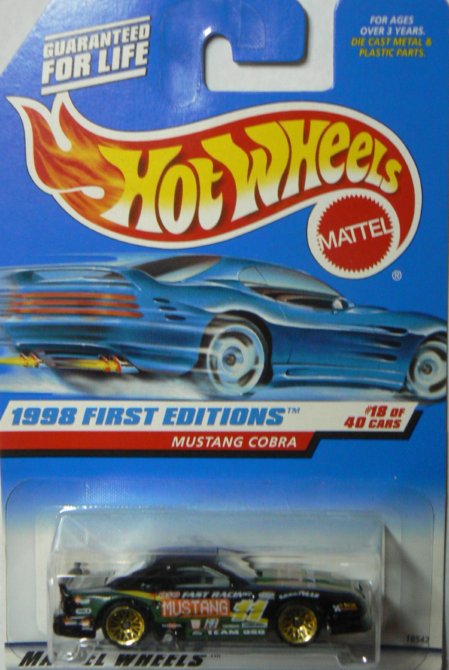 Image 0 of Hot Wheels Mustang Cobra Black 1998 First Editions Series 18 Of 40