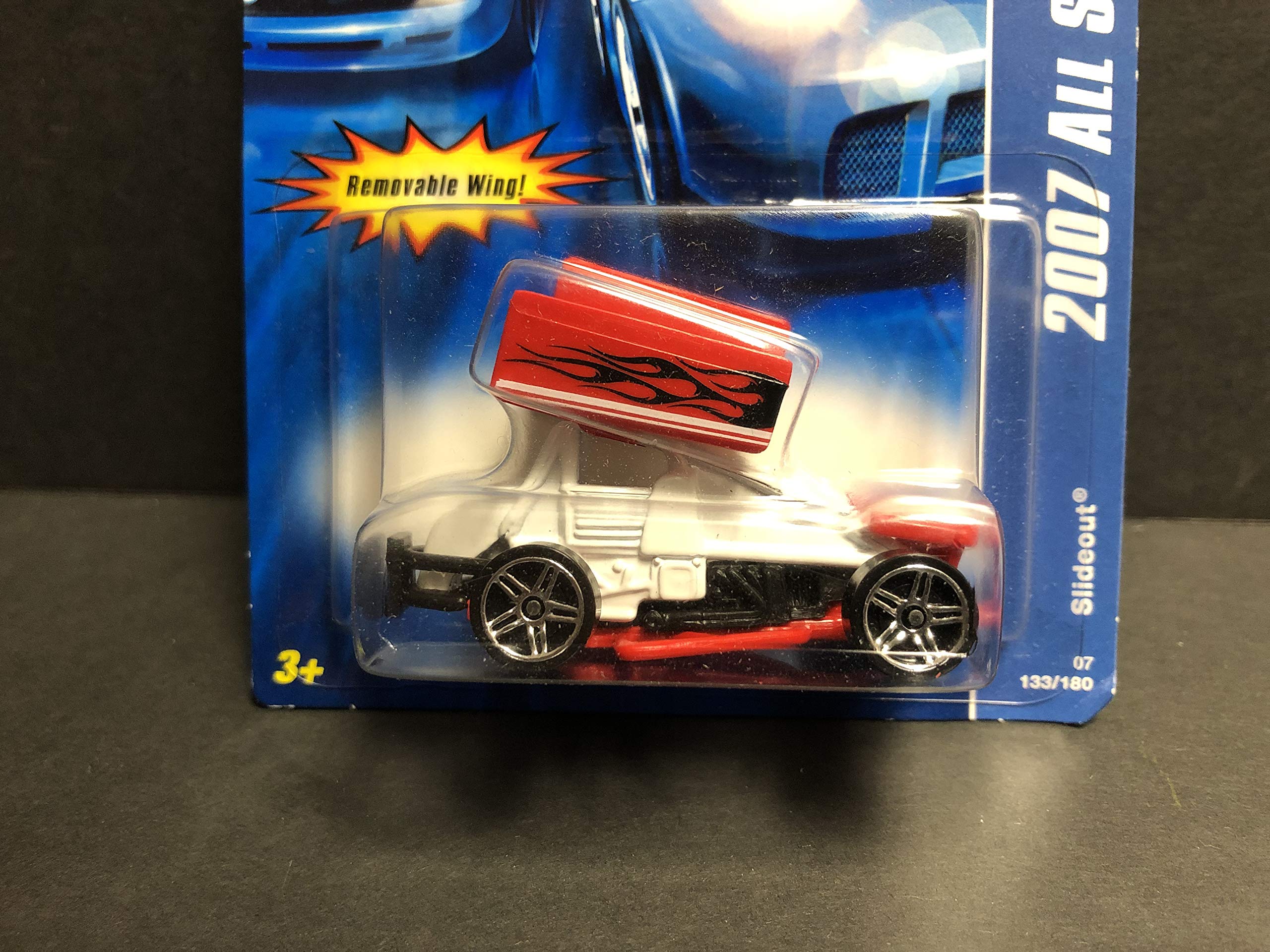 Slideout 2007 All Stars Hot Wheels Diecast Car No 133 Error Small Back